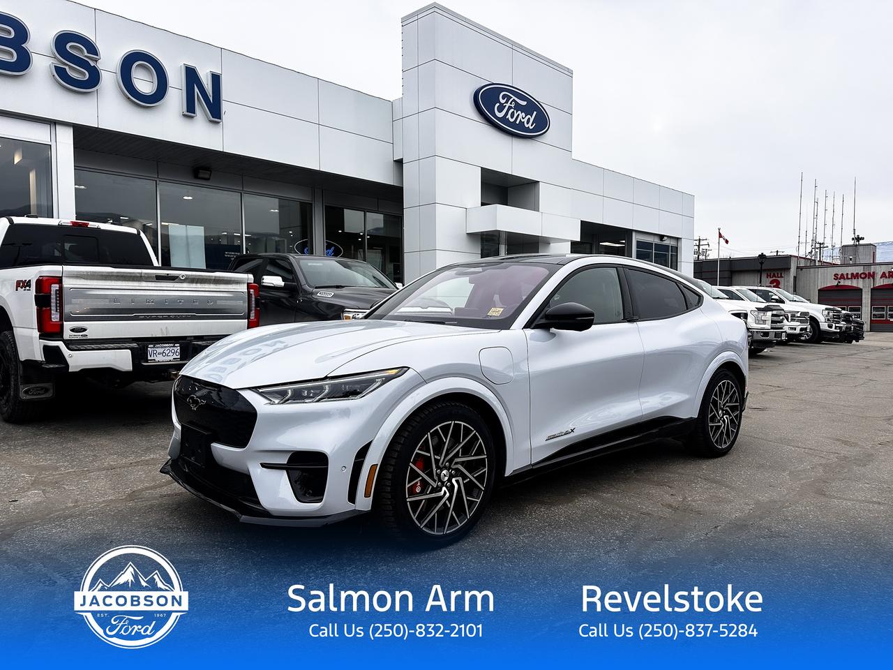 <p data-start=129 data-end=530><strong data-start=129 data-end=188>2022 Ford Mustang Mach‑E &ndash; All‑Electric Performance SUV</strong><br data-start=188 data-end=191>Now available at <strong data-start=208 data-end=225>Jacobson Ford</strong> &mdash; a <strong data-start=230 data-end=258>2022 Ford Mustang Mach‑E</strong> electric SUV that blends thrilling performance, cutting‑edge technology, and everyday practicality. With its sleek design and versatile capabilities, this EV delivers an exciting ride whether you&rsquo;re commuting or cruising out of town.</p><p data-start=532 data-end=2055><strong data-start=532 data-end=555>Why You&rsquo;ll Love It:</strong><br data-start=555 data-end=558>&bull; <strong data-start=560 data-end=593>Electric Performance & Range:</strong> The Mach‑E offers multiple electric powertrain configurations ranging from efficient single‑motor rear‑drive setups to dual‑motor all‑wheel‑drive options with spirited horsepower and torque output &mdash; including high‑performance variants that deliver an engaging driving experience. <br data-start=911 data-end=914>&bull; <strong data-start=916 data-end=943>Modern Tech & Interior:</strong> Step inside to a futuristic cabin with a large <strong data-start=991 data-end=1036>15.5‑inch touchscreen infotainment system</strong> featuring Ford&rsquo;s SYNC interface and wireless Apple CarPlay&reg; and Android Auto&reg; for seamless smartphone connectivity. <br data-start=1190 data-end=1193>&bull; <strong data-start=1195 data-end=1221>Comfort & Versatility:</strong> Seating for five with substantial cargo space behind the rear seats &mdash; plus an additional <strong data-start=1311 data-end=1336>front trunk (&ldquo;frunk&rdquo;)</strong> for extra storage &mdash; makes the Mach‑E adaptable for daily drives and weekend adventures alike. <br data-start=1468 data-end=1471>&bull; <strong data-start=1473 data-end=1499>Advanced Safety Suite:</strong> Standard Ford Co‑Pilot360&trade; driver‑assist technologies help enhance confidence on the road with features such as blind‑spot monitoring, lane‑keeping aids, automatic emergency braking, adaptive cruise control and available surround‑view cameras. <br data-start=1781 data-end=1784>&bull; <strong data-start=1786 data-end=1815>Fast‑Charging Capability:</strong> Compatible with DC fast chargers, the Mach‑E can quickly recharge on road trips, adding significant range in relatively short charging sessions (specific results depend on charger type and conditions).</p><p data-start=2057 data-end=2408><strong data-start=2057 data-end=2109>Key Highlights (Trim & Configurations May Vary):</strong><br data-start=2109 data-end=2112>&bull; All‑electric powertrain with RWD or available AWD<br data-start=2163 data-end=2166>&bull; Large 15.5&Prime; infotainment touchscreen with wireless smartphone integration<br data-start=2241 data-end=2244>&bull; Ford Co‑Pilot360&trade; advanced driver‑assist suite<br data-start=2292 data-end=2295>&bull; Front trunk (frunk) plus substantial rear cargo capacity<br data-start=2353 data-end=2356>&bull; Fast‑charging support for on‑the‑go energy top‑ups</p><p data-start=2410 data-end=2769>With its combination of electric efficiency, high‑tech features, and Mustang‑inspired personality, the 2022 Ford Mustang Mach‑E is a compelling choice for today&rsquo;s drivers looking to embrace electric mobility without sacrificing performance or practicality. Contact Jacobson Ford to schedule your test drive or learn more!</p>