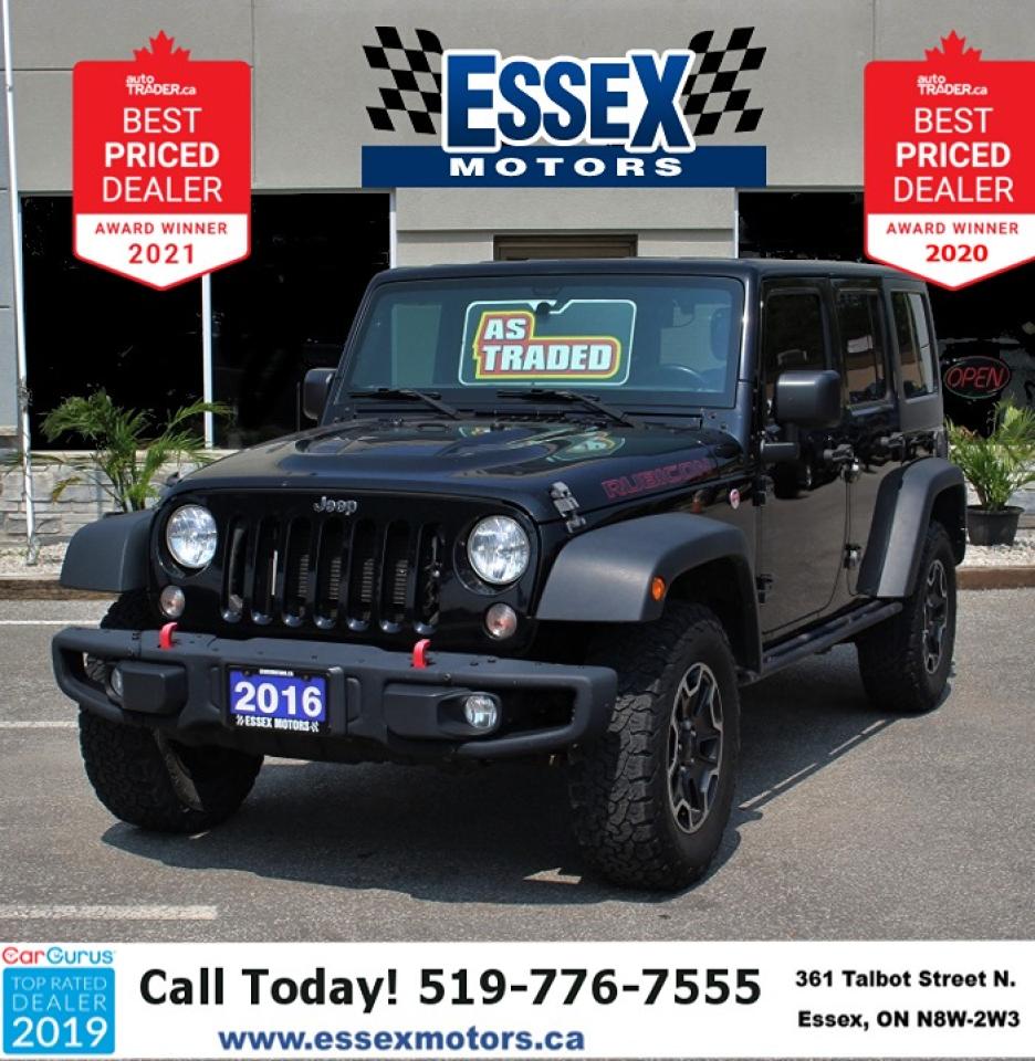 Used 2016 Jeep Wrangler Rubicon*4x4*Heated Leather*Bluetooth*Rear Cam*Navi for sale in Essex, ON