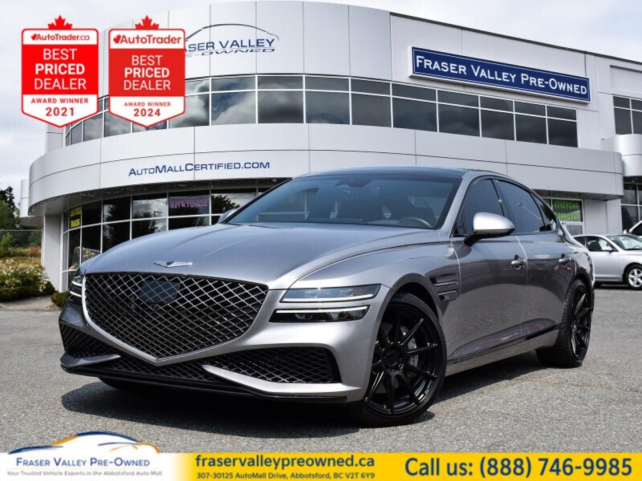 Used 2022 Genesis G80 3.5T Sport Plus  - Sunroof -  Leather Seats - $204 for sale in Abbotsford, BC