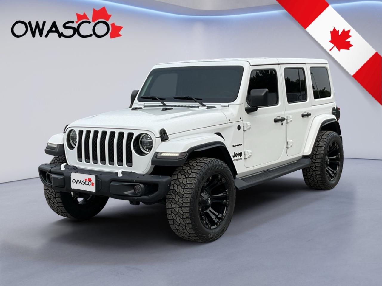 Used 2018 Jeep Wrangler Unlimited 3.6L Sahara! NAV! Leather! BIG TIRES! Get Noticed! for sale in Whitby, ON