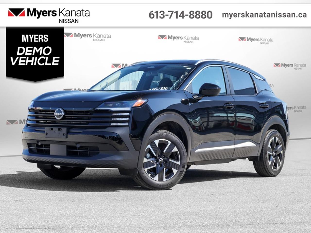 <b>Low Mileage, Premium Package!</b><br> <br>  Compare at $34340 - KANATA NISSAN PRICE is just $32396! <br> <br>This modern crossover delivers a confident, connected driving experience with sleek styling and thoughtful versatility. This 2026 Nissan Kicks is for sale today in Kanata. This low mileage SUV has just 9,500 km. Its Super Black in colour. It has an Automatic transmission and is powered by a 141HP 2.0L 4 Cylinder Engine. <br> <br> Our Kickss trim level is SV AWD. Its sculpted body features bold black cladding and body-coloured accents. Inside, the cabin offers heated front seats, a leather-wrapped sport steering wheel, and premium interior finishes with piano black and metallic accents. A 12.3-inch touchscreen with NissanConnect keeps you seamlessly connected through wireless Apple CarPlay, Android Auto, and Bluetooth streaming. Convenience features like keyless entry with push-button start, Intelligent Cruise Control, and flexible 60/40 split-folding rear seats enhance daily comfort, while advanced safety technologiesincluding Blind Spot Warning, Rear Cross Traffic Alert, and Intelligent Emergency Brakinghelp keep you protected on every journey. This vehicle has been upgraded with the following features: Premium Package.<br> <br/><br>*LIFETIME ENGINE TRANSMISSION WARRANTY NOT AVAILABLE ON VEHICLES WITH KMS EXCEEDING 140,000KM, VEHICLES 8 YEARS & OLDER, OR HIGHLINE BRAND VEHICLE(eg. BMW, INFINITI. CADILLAC, LEXUS...)<br> Come by and check out our fleet of 70+ used cars and trucks and 100+ new cars and trucks for sale in Kanata.  o~o