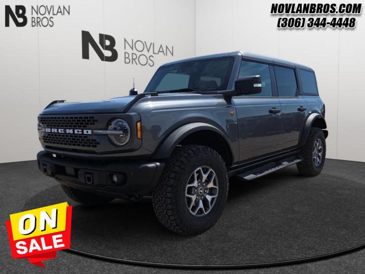 New 2025 Ford Bronco BADLANDS  - Leather Seats - Heated Seats for sale in Paradise Hill, SK