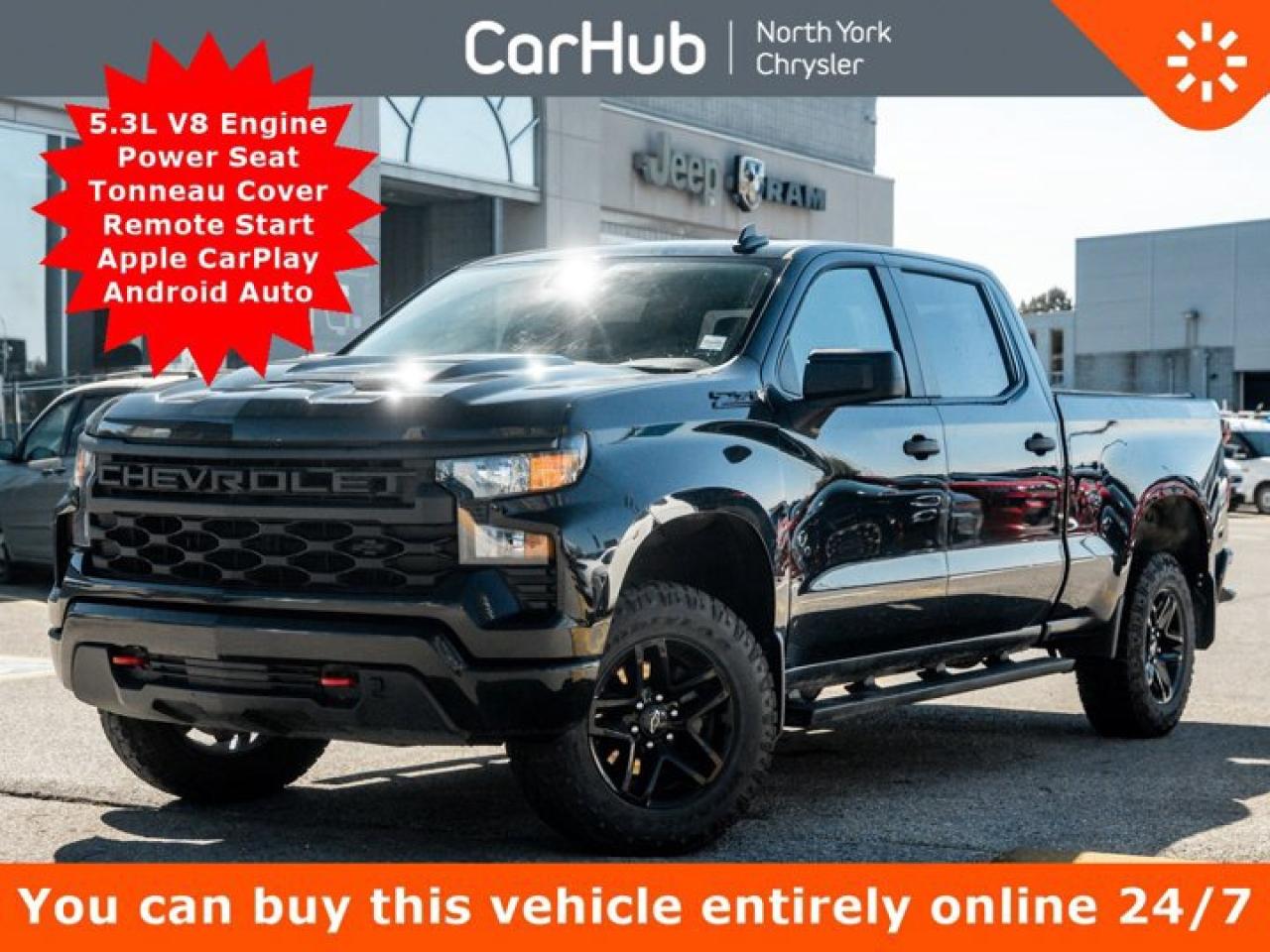 Used 2023 Chevrolet Silverado 1500 Custom Trail Boss 157'' V8 Power Seat Tonneau Cover for sale in Thornhill, ON