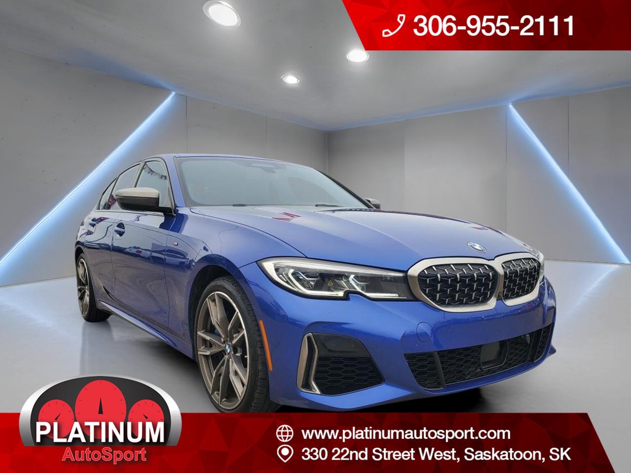 2020 BMW 3 Series M340i xDrive Sedan   Fully Loaded, No Accidents, Mint Condition   For Sale in Saskatoon, SK

**NO ACCIDENTS
**M PACKAGE
**19 DOUBLE SPOKE WHEEL
**HEATED SEATS
**SUNROOF
**LEATHER SEATS

VIN: WBA5U9C08LFH95844
Mileage: 80,900 KM
Exterior Color: Blue
Interior: Premium Black Leather
Condition: Mint | No Accidents

Get behind the wheel of exhilarating performance and refined luxury with this 2020 BMW M340i xDrive Sedan, now available at Platinum Auto Sport in Saskatoon, Saskatchewan. Finished in an eye-catching Blue exterior paired with a premium black leather interior, this all-wheel drive sports sedan is fully loaded, accident-free, and in mint condition.

 Performance & Drivetrain
3.0L BMW M TwinPower Turbo Inline 6-Cylinder Engine

382 Horsepower / 369 lb-ft Torque

8-Speed Sport Automatic Transmission with Paddle Shifters

xDrive Intelligent All-Wheel Drive

Launch Control Function

Adaptive M Suspension

M Sport Differential

Driving Experience Control with Sport, Comfort & Eco Pro Modes

0 100 km/h in just 4.4 seconds

 Features   2020 BMW M340i xDrive Sedan
Interior & Comfort:

Premium Black Vernasca Leather Upholstery

Heated Front and Rear Seats

Heated M Sport Steering Wheel

14-Way Power Adjustable Front Seats with Memory

Ambient Interior Lighting

Power Sunroof

Dual-Zone Automatic Climate Control

Split-Folding Rear Seats

Technology & Infotainment:

BMW iDrive 7.0 System with Live Cockpit Professional

12.3  Digital Instrument Cluster + 10.25  Central Touchscreen Display

Navigation System with Real-Time Traffic

Apple CarPlay & Android Auto Compatibility

Bluetooth® Hands-Free & Audio Streaming

HiFi Sound System with 10 Speakers

Wireless Charging & Wi-Fi Hotspot

Safety & Driver Assistance:

BMW Active Driving Assistant

Lane Departure Warning

Blind Spot Detection

Forward Collision Warning with City Collision Mitigation

Rear View Camera with Front and Rear Park Distance Control

Adaptive LED Headlights & Auto High-Beam Assist

Dynamic Stability Control & Traction Control

Exterior & Styling:

M Aerodynamic Kit

19  M Double-Spoke Alloy Wheels

Blue Brake Calipers with M Logo

Dual Exhaust Outlets

Gloss Black Exterior Trim

LED Fog Lights

Keyless Entry with Comfort Access

Rain-Sensing Windshield Wipers

 In-House Financing for All Credit Types   Platinum Auto Sport Saskatoon
At Platinum Auto Sport, we make car ownership possible for everyone in Saskatchewan. Whether you have good credit, bad credit, or no credit, our in-house financing team will work with you to get approved quickly and affordably.

  Fast Online Pre-Approvals/  Low Down Payments Available/  Trade-In Welcome/  Rebuild Your Credit Program/  Serving Saskatoon, Regina, Prince Albert, Moose Jaw, and All of Saskatchewan

 Book Your Test Drive Today!
Dont miss your chance to own this performance-driven 2020 BMW M340i xDrive Sedan. Its sporty, luxurious, and ready for any road in Saskatchewan.

 Platinum Auto Sport
330 22nd Street West, Saskatoon, SK
 Call/Text: (306) 955-2111
 Apply for Financing Now

Platinum Auto Sport   Saskatoons trusted destination for luxury vehicles and in-house financing for all credit types.
Drive home the BMW M340i xDrive you deserve   performance, prestige, and premium quality in one sedan.