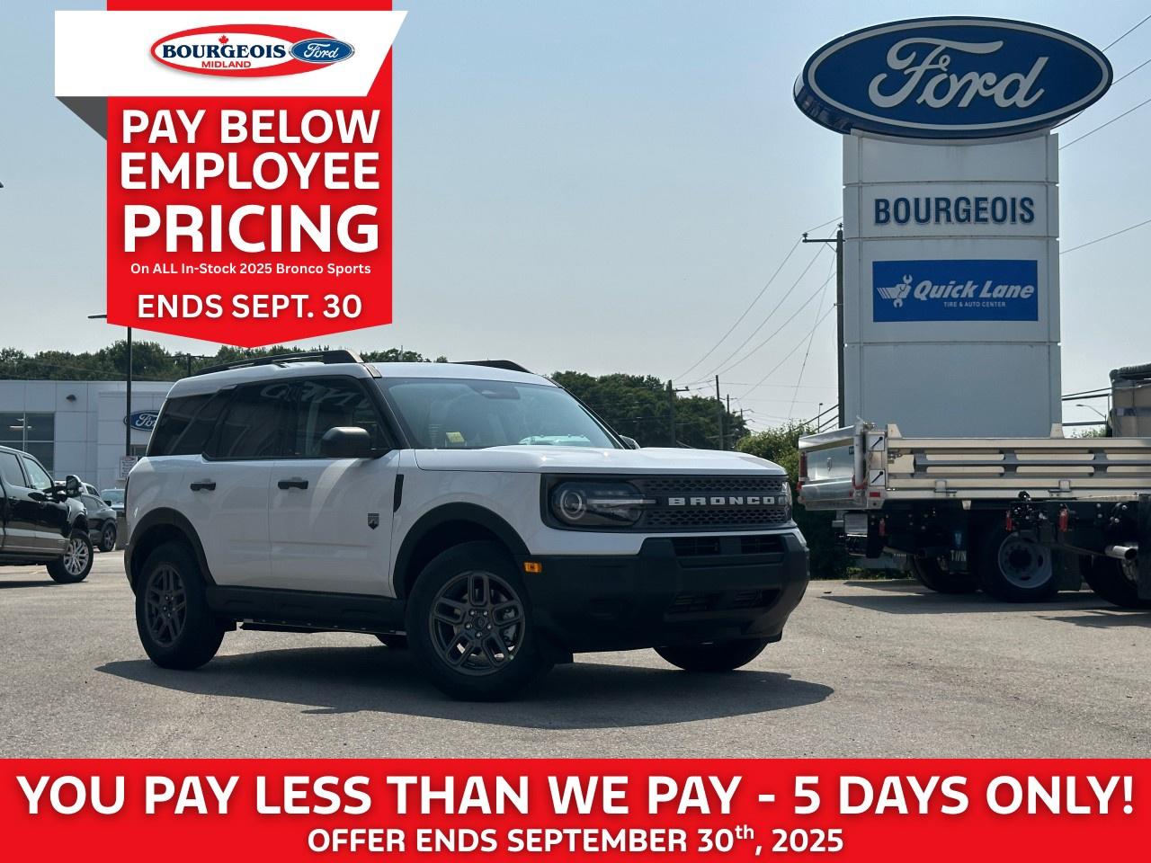 New 2025 Ford Bronco Sport Big Bend 4x4 for sale in Midland, ON