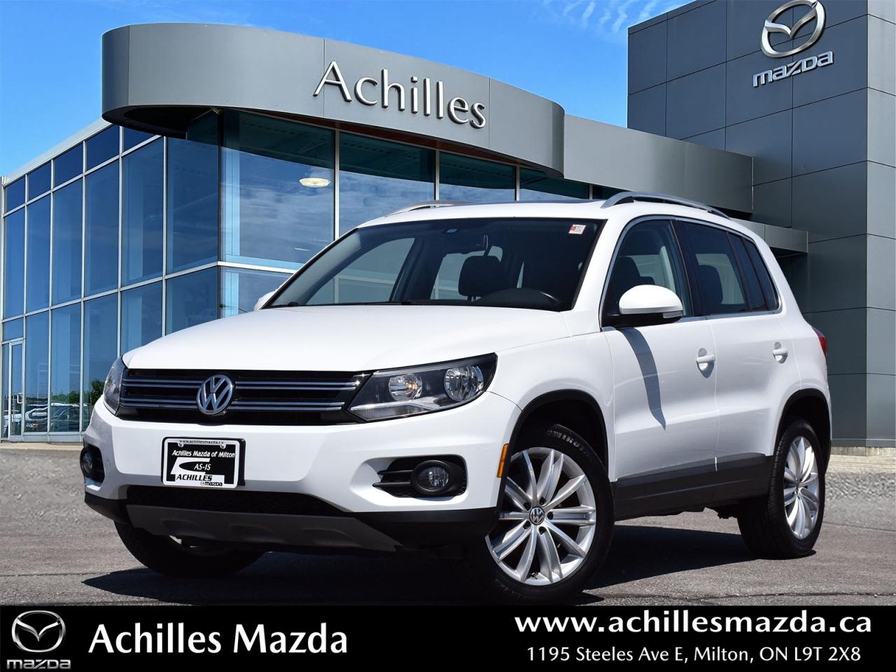 Used 2016 Volkswagen Tiguan Comfortline *AS-IS* 2.0L, AWD, LEATHER, MOONROOF for sale in Milton, ON