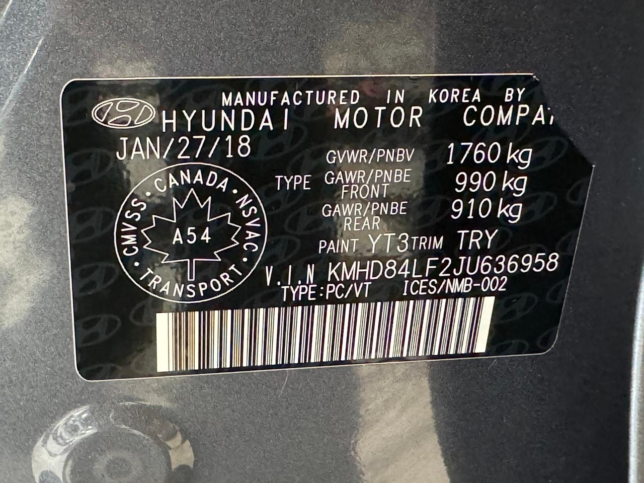 2018 Hyundai Elantra GL Manual+Camera+ApplePlay+Blind Spot+CLEAN CARFAX Photo