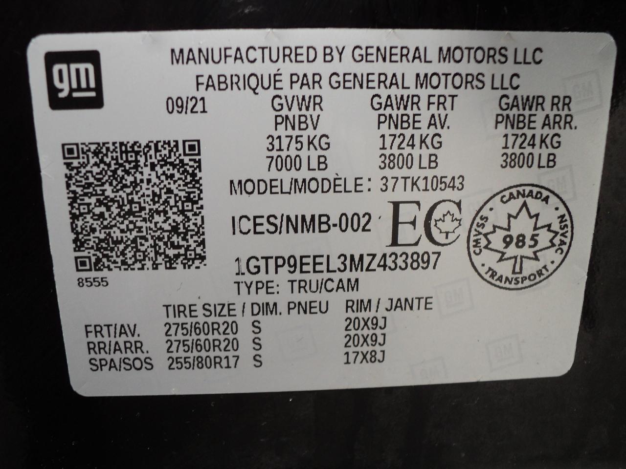 2021 GMC Sierra 1500 AT4 CrewCab 4WD 6.2L8cyl 5'9"Box LeatherHeatedCool - Photo #37