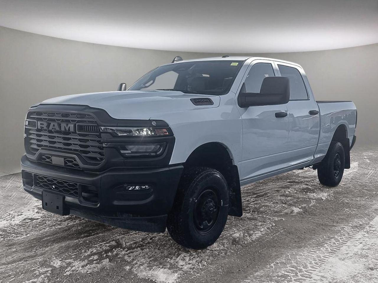 Introducing the 2026 Ram 2500 Tradesman 4x4 Crew Cab  the tough, reliable workhorse built to handle your biggest jobs with ease. Finished in classic White with a sleek Black interior, this truck comes loaded with essential safety features like Adaptive Cruise Control, Front Collision Mitigation, and a Back-Up Camera to keep you secure on every drive.Equipped with a powerful 8-speed automatic transmission and rugged four-wheel drive, its ready to tackle any terrain. Inside, enjoy modern conveniences including keyless entry, Bluetooth, WiFi hotspot, and smart device integration for seamless connectivity on the go.With a spacious 64 bed, tow hitch, and tow hooks, the Ram 2500 Tradesman is primed for heavy-duty hauling and towing. Plus, LED headlights, fog lamps, and privacy glass add both style and function.Get behind the wheel of the dependable 2026 Ram 2500 Tradesman  built to work as hard as you do. Visit Aurora Dodge today to test drive this powerhouse!