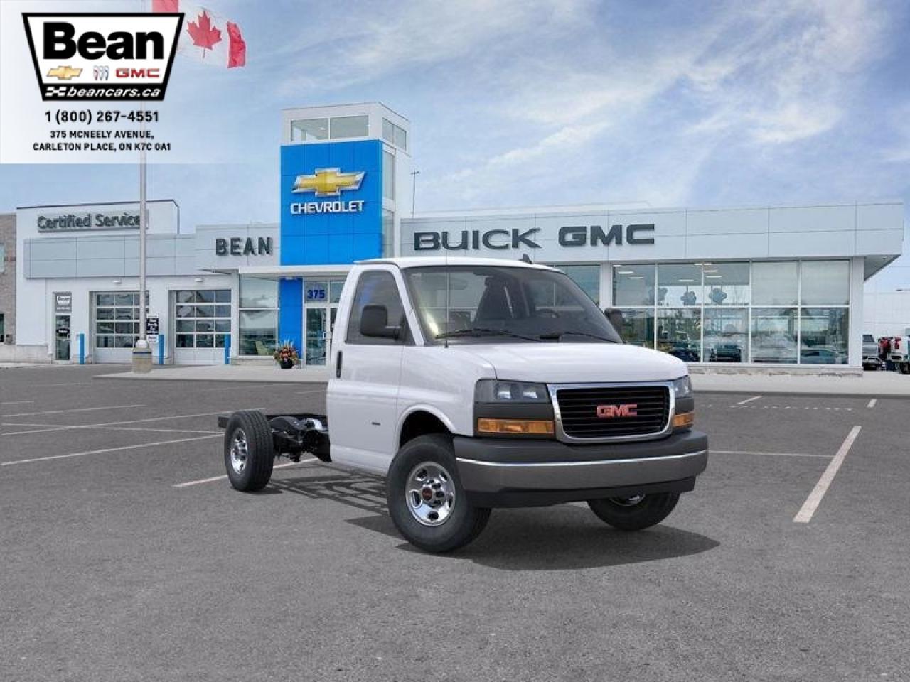 New 2025 GMC Savana Cutaway Work Van 4.3L V8 WITH REMOTE ENTRY, CRUISE CONTROL, A/C, REAR VISION CAMERA, AM/FM STEREO for sale in Carleton Place, ON