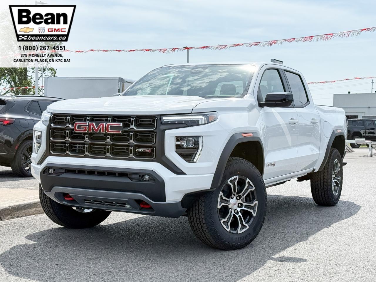 New 2025 GMC Canyon AT4 2.7L 4 CYL WITH REMOTE START/ENTRY, HEATED SEATS, HITCH GUIDANCE WITH HITCH VIEW, HD REAR VISION CAMERA, APPLE CARPLAY AND ANDROID AUTO for sale in Carleton Place, ON