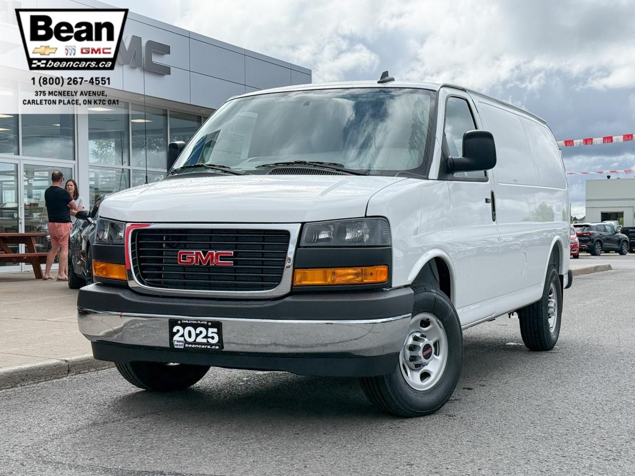 New 2025 GMC Savana 2500 Work Van 4.3L V6, REMOTE START/ENTRY, POWER DRIVER SEAT, AIR CONDITIONING, CRUISE CONTROL, MP3 PLAYER, BLUETOOTH, REAR VISION CAMERA for sale in Carleton Place, ON