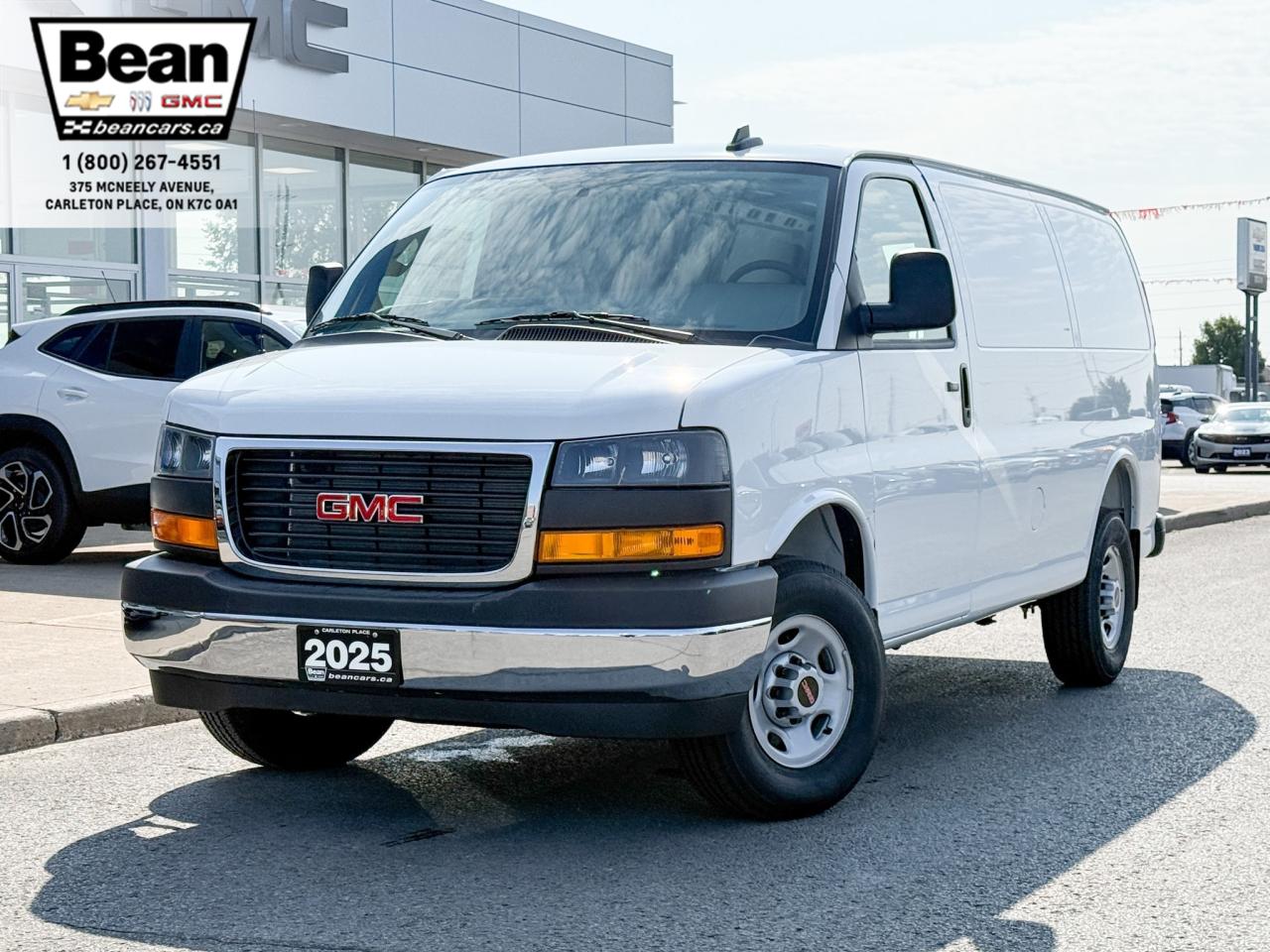 New 2025 GMC Savana 2500 Work Van 4.3L V6, REMOTE START/ENTRY, POWER DRIVER SEAT, AIR CONDITIONING, CRUISE CONTROL, MP3 PLAYER, BLUETOOTH, REAR VISION CAMERA for sale in Carleton Place, ON