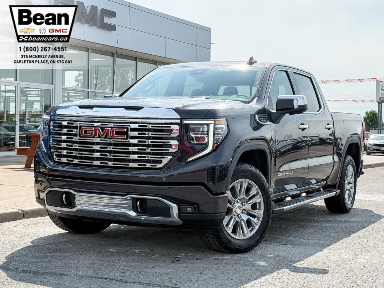 New 2025 GMC Sierra 1500 Denali 5.3L V8 WITH REMOTE START/ENTRY, SUNROOF, HEATED SEATS, HEATED STEERING WHEEL, VENTILATED SEATS, BOSE SPEAKERS, APPLE CARPLAY AND ANDROID AUTO for sale in Carleton Place, ON