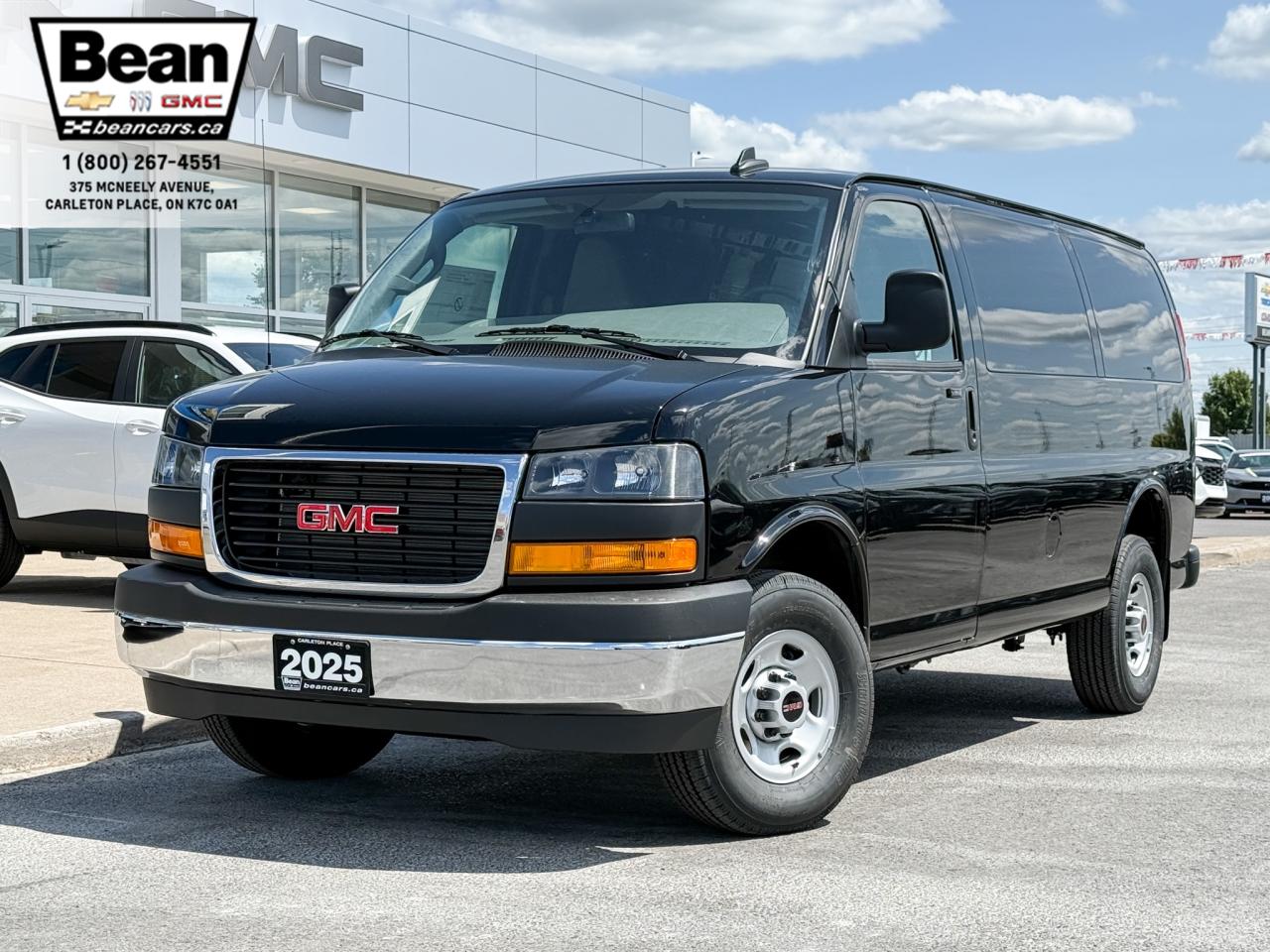 New 2025 GMC Savana 2500 Work Van 4.3L V6, REMOTE START/ENTRY, POWER DRIVER SEAT, AIR CONDITIONING, CRUISE CONTROL, MP3 PLAYER, BLUETOOTH, REAR VISION CAMERA for sale in Carleton Place, ON