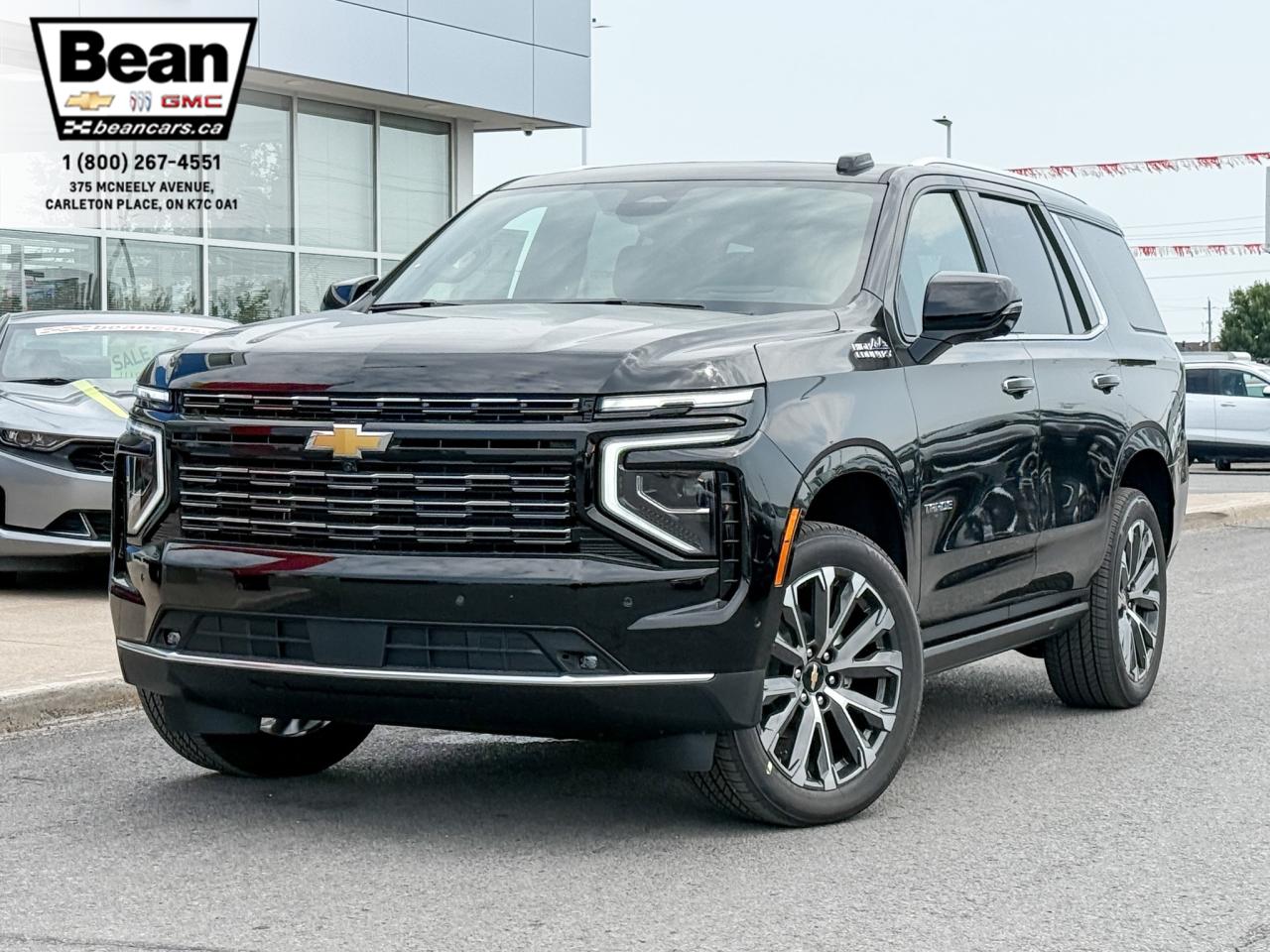 New 2025 Chevrolet Tahoe High Country 5.3L V8 WITH REMOTE START/ENTRY, SUNROOF, HEATED SEATS, HEATED STEERING WHEEL, VENTILATED SEATS, POWER LIFTGATE, BOSE SPEAKER SYSTEM, ADAPTIVE CRUISE CONTROL for sale in Carleton Place, ON