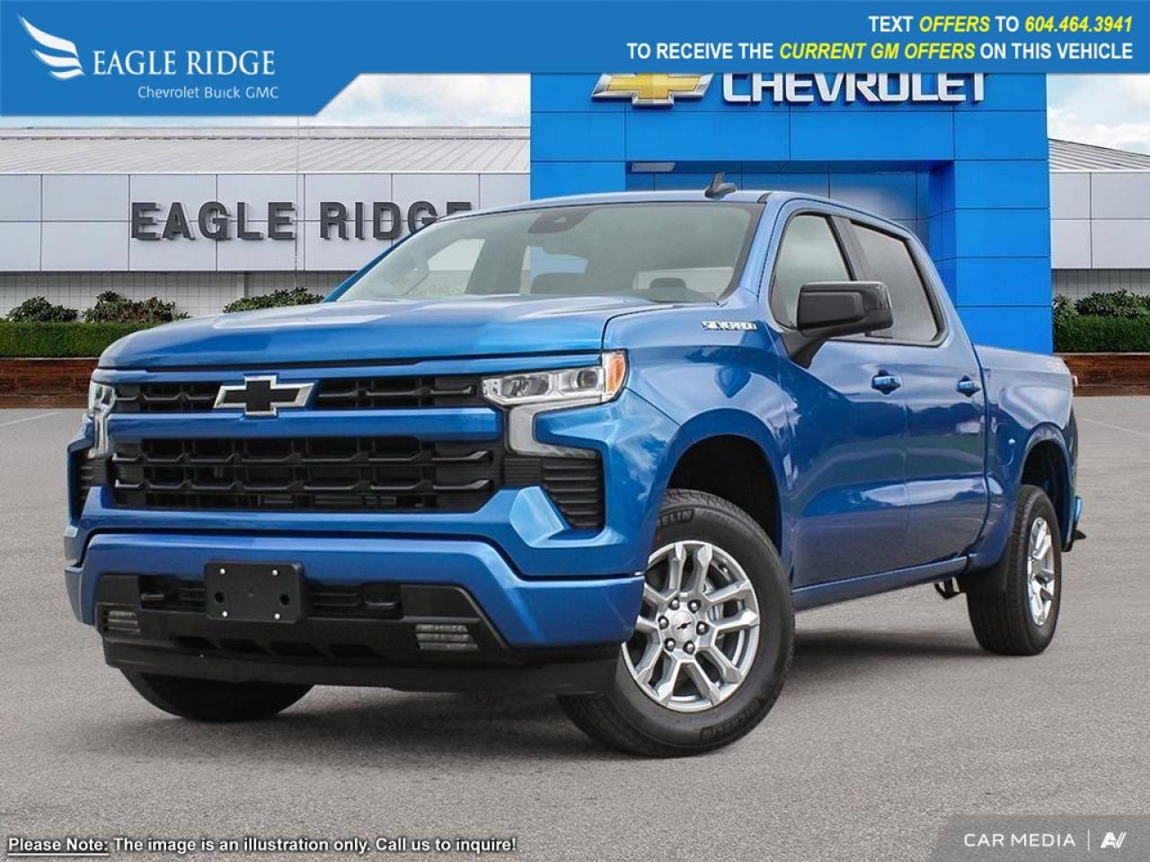 New 2025 Chevrolet Silverado 1500 RST dual-zone automatic climate control, remote start, rear defogger, keyless access and ignition, 12.3-inch driver display, 13.4-inch touchscreen, Google Built-In, voice control, WiFi compatibility, wire for sale in Coquitlam, BC