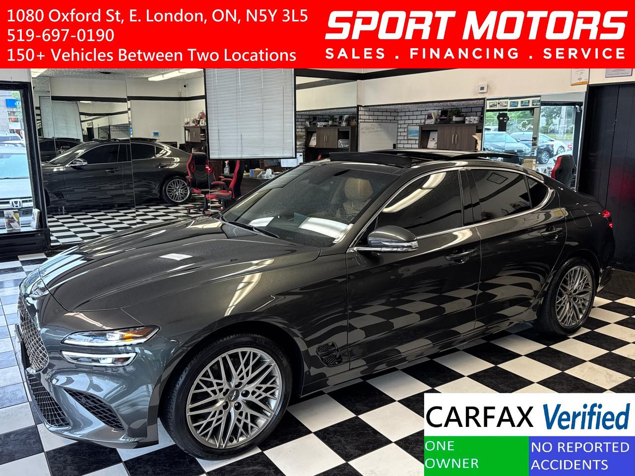 Used 2023 Genesis G70 2.0T Advanced AWD+ONE OWNER+CLEAN CARFAX for sale in London, ON