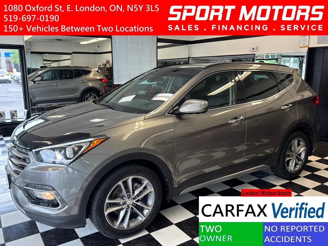 2017 Hyundai Santa Fe AWD 2.0T Ultimate+GPS+Adaptive Cruise+CLEAN CARFAX Photo0