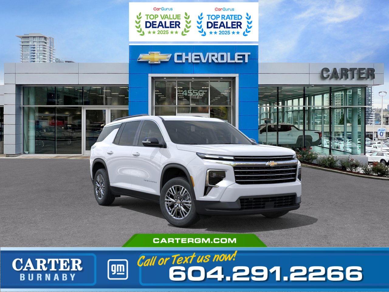 New 2026 Chevrolet Traverse LT AWD | 2.5L ENGINE/TRAILERING PACKAGE/POWER SEAT for sale in Burnaby, BC