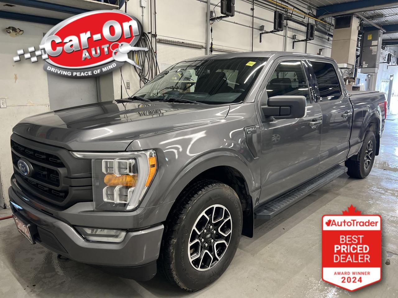 XLT SPORT SUPERCREW 4X4 W/ 3.5L V6 ECOBOOST!! FX4 Off-Road Package w/ Heated seats, massive 12-inch touchscreen w/ navigation, remote start, blind spot monitor, rear cross-traffic alert, pre-collision system, lane keep assist, backup camera w/ rear park sensors, 18-inch alloys, Android Auto/ Apple CarPlay, tonneau cover, dual-zone climate control, tow package w/ integrated trailer brake controller, 6-foot 6-inch box w/ bedliner, pro trailer backup assist, back rack, automatic headlights w/ auto highbeams, keyless entry w/ push start, full power group incl. power driver & passenger seats, leather-wrapped steering wheel, cruise control, Bluetooth and Sirius XM!!