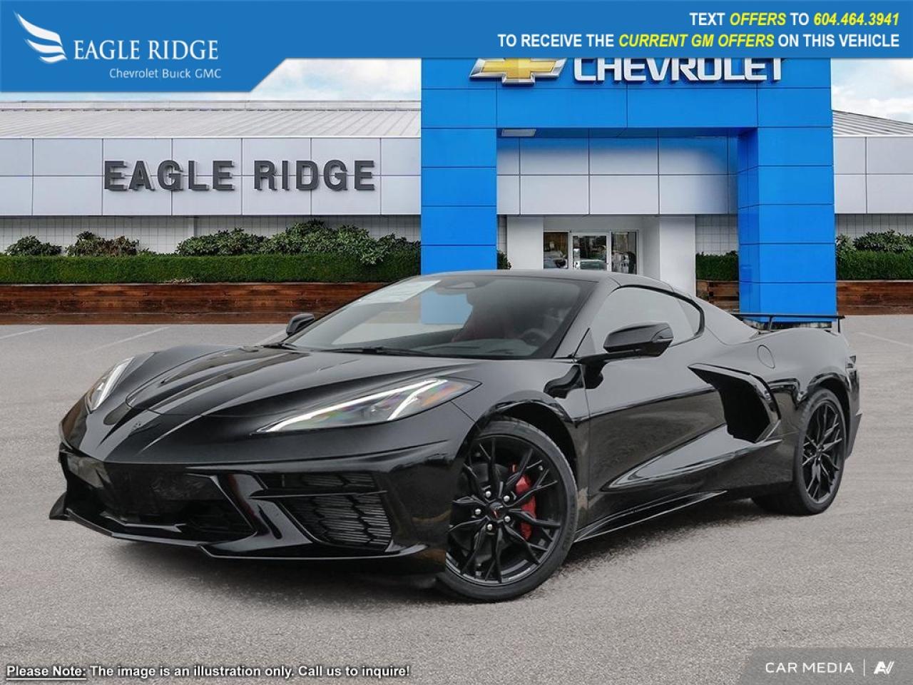 New 2025 Chevrolet Corvette Stingray 8-inch touchscreen, wireless Apple CarPlay and Android Auto, WiFi compatibility, Bluetooth, Bose audio system, front and rear trunks, digital rearview mirror, HD rearview camera, automatic braking, la for sale in Coquitlam, BC