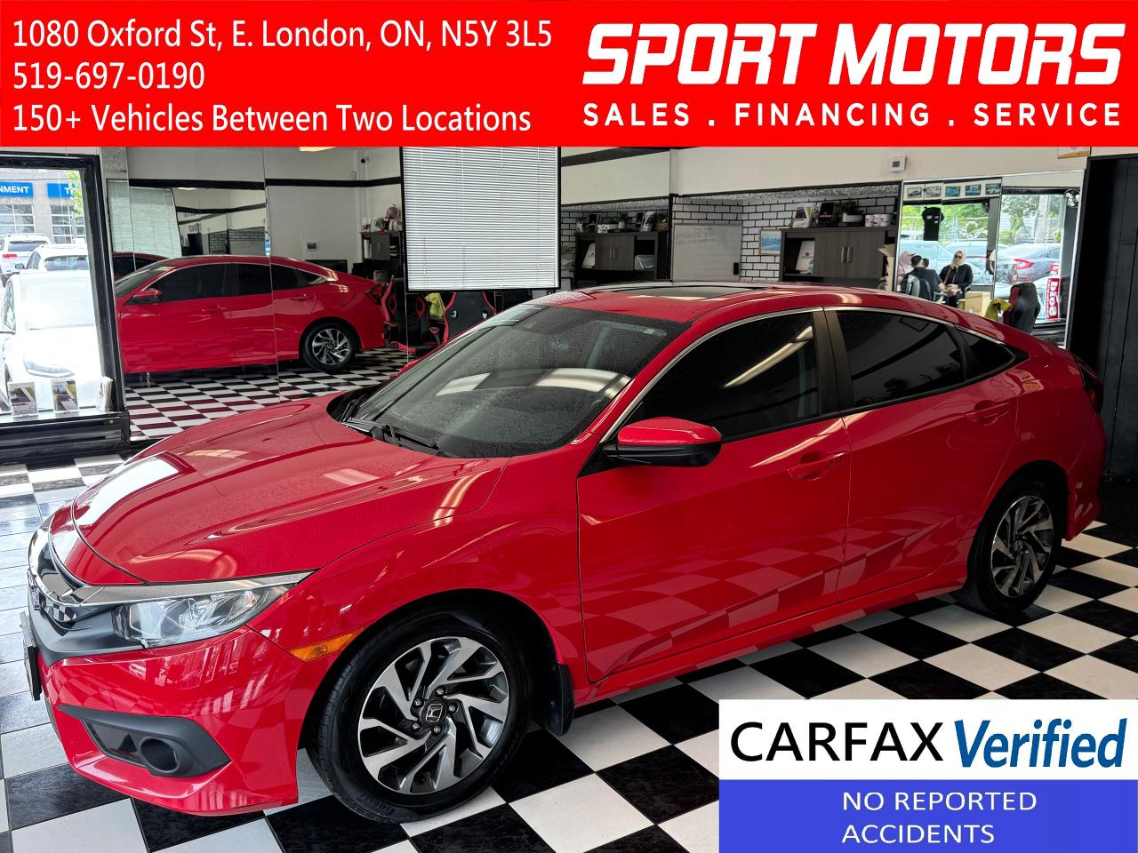 Used 2018 Honda Civic EX+New Tires+Brakes+Adaptive Cruise+CLEAN CARFAX for sale in London, ON