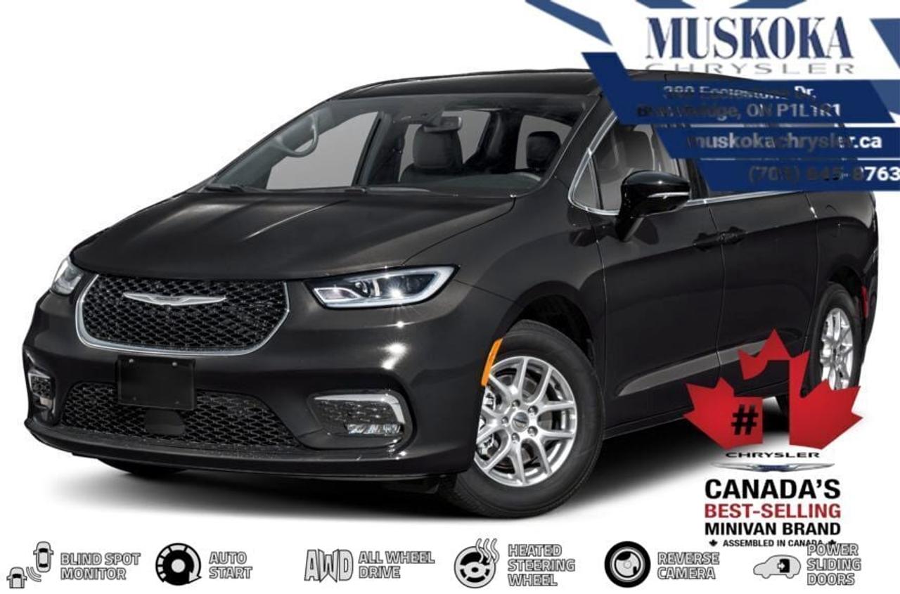 This CHRYSLER PACIFICA SELECT, with a 3.6L Pentastar V-6 engine engine, features a 9-speed automatic transmission, and generates 9.4 highway/14.1 city L/100km. Find this vehicle with only 38 kilometers!  CHRYSLER PACIFICA SELECT Options: This CHRYSLER PACIFICA SELECT offers a multitude of options. Technology options include: 10.1 Touchscreen Display, Disassociated Touchscreen Display, 2 LCD Monitors In The Front, GPS Antenna Input, Integrated Centre Stack Radio.  Safety options include Rain Detecting Variable Intermittent Wipers, Airbag Occupancy Sensor, Curtain 1st, 2nd And 3rd Row Airbags, Driver And Passenger Knee Airbag, Dual Stage Driver And Passenger Front Airbags.  Visit Us: Find this CHRYSLER PACIFICA SELECT at Muskoka Chrysler today. We are conveniently located at 380 Ecclestone Dr Bracebridge ON P1L1R1. Muskoka Chrysler has been serving our local community for over 40 years. We take pride in giving back to the community while providing the best customer service. We appreciate each and opportunity we have to serve you, not as a customer but as a friend