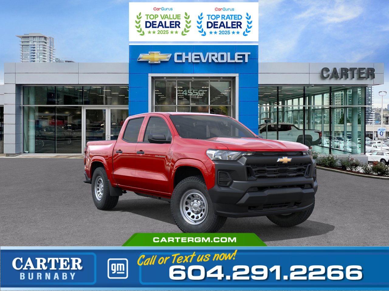 New 2025 Chevrolet Colorado 4WD WT | 310 HP TURBOMAX ENGINE/PREFERRED PACKAGE for sale in Burnaby, BC