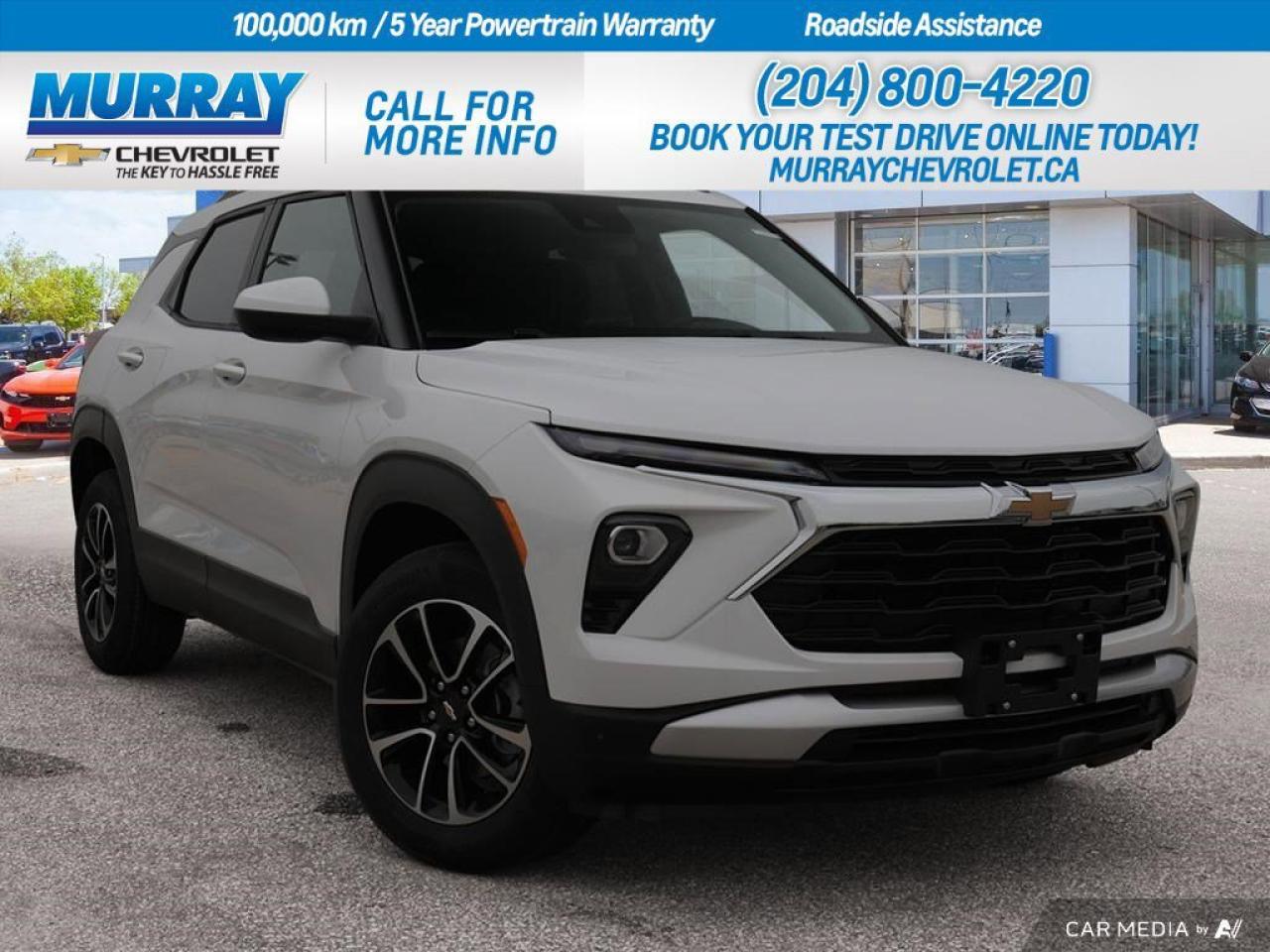 *9-SPEED AUTOMATIC TRANSMISSION* *COMPACT SPARE TIRE WITH 16 SPARE WHEEL* *ECOTEC 1.3L I3 TURBO ENGINE*  Experience the perfect blend of style and performance with the 2026 Chevrolet Trailblazer LT, now available in Winnipeg. This sport utility vehicle boasts a striking Summit White exterior complemented by a sophisticated Jet Black cloth interior, making it both versatile and eye-catching.  Under the hood, youll find the impressive ECOTEC 1.3L I3 Turbo engine with Variable Valve Timing, delivering 155 horsepower and 236 Nm of torque for a dynamic driving experience. Paired with a responsive 9-speed automatic transmission, this Trailblazer ensures a smooth and enjoyable ride, whether youre navigating city streets or hitting the open road.  Safety and convenience are at the forefront with features such as All Wheel Drive, Blind Spot Monitor, and Rear Parking Aid. The vehicle also includes advanced technologies like Lane Departure Warning, Front Collision Warning, and Automatic Highbeams, ensuring peace of mind for you and your passengers.  Inside, enjoy the comfort of heated front seats and a heated steering wheel, perfect for those cooler Winnipeg days. The Trailblazer is equipped with modern amenities like a WiFi Hotspot, Smart Device Integration, and a Satellite Radio for all your connectivity and entertainment needs.  Visit Murray Chevrolet Winnipeg to experience the 2026 Chevrolet Trailblazer LT firsthand. This SUV is designed to elevate your driving experience with its exceptional features and state-of-the-art technologies.   Dealer Permit #1740