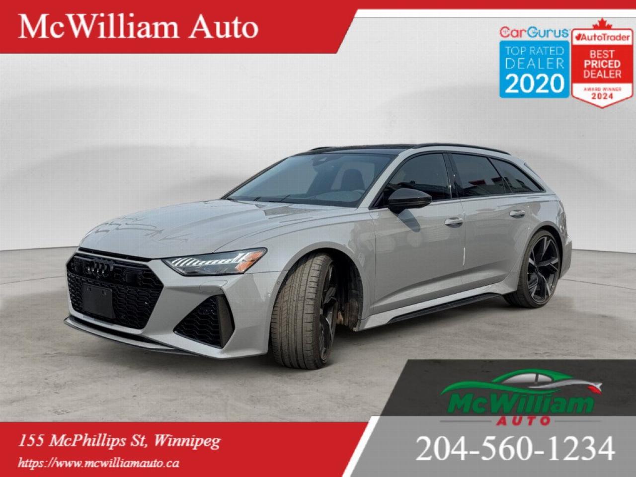 Used 2021 Audi RS 6 Avant 4.0 TFSI quattro| CARBON OPTICS PKG & EXECUTIVE PKG | for sale in Winnipeg, MB