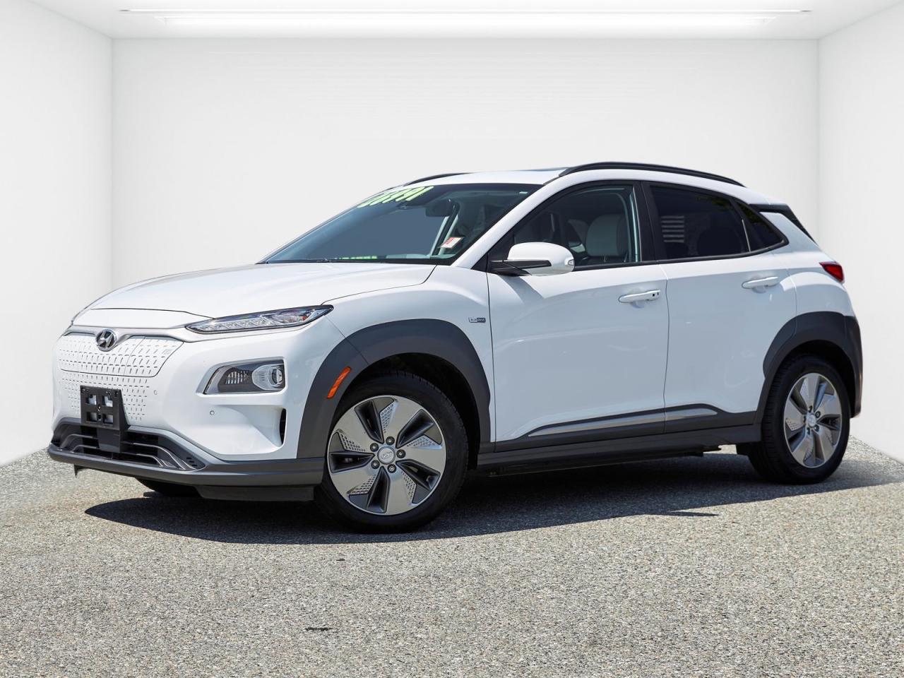 ULTIMATE | APPLE CARPLAY | ANDROID AUTO | HEATED SEATS | CERTIFIED | HOV LANE ACCESS | LEATHER INTERIOR | SUNROOF | HEATED STEERING | BLIND SPOT DETECTION |<br /><br />Recent Arrival! 2020 Hyundai Kona Electric Ultimate Chalk White/Black Roof Electric Motor 1-Speed Automatic FWD<br /><br /><br />Why Buy From us?<br />*7x Hyundai President's Award of Merit Winner<br />*3x Consumer Choice Award for Business Excellence<br />*AutoTrader Dealer of the Year<br /><br />M-Promise Certified Preowned ($995 value):<br />- 30-day/2,000 Km Exchange Program<br />- 3-day/300 Km Money Back Guarantee<br />- Comprehensive 144 Point Mechanical Inspection<br />- Full Synthetic Oil Change<br />- BC Verified CarFax<br />- Minimum 6 Month Power Train Warranty<br /><br />Our vehicles are priced under market value to give our customers a hassle free experience. We factor in mechanical condition, kilometres, physical condition, and how quickly a particular car is selling in our market place to make sure our customers get a great deal up front and an outstanding car buying experience overall. At White Rock Hyundai, we help you get where you want to go. *All vehicle purchases are subject to a $599 administration fee. *Dealer #31129.<br /><br />Certified. Hyundai Details:<br /><br />* CarFax<br />* Transferable 6-Year/120,000 km Powertrain Limited Warranty. This is an additional 1 year/20, 000 km beyond the original factory warranty<br />* 120 point inspection<br />* 30 day / 2000 km exchange privilege policy<br />* Enjoy preferred financing rates on select models<br />* 1 year 24 hour roadside assistance<br /><br /><br />CALL NOW!! This vehicle will not make it to the weekend!!