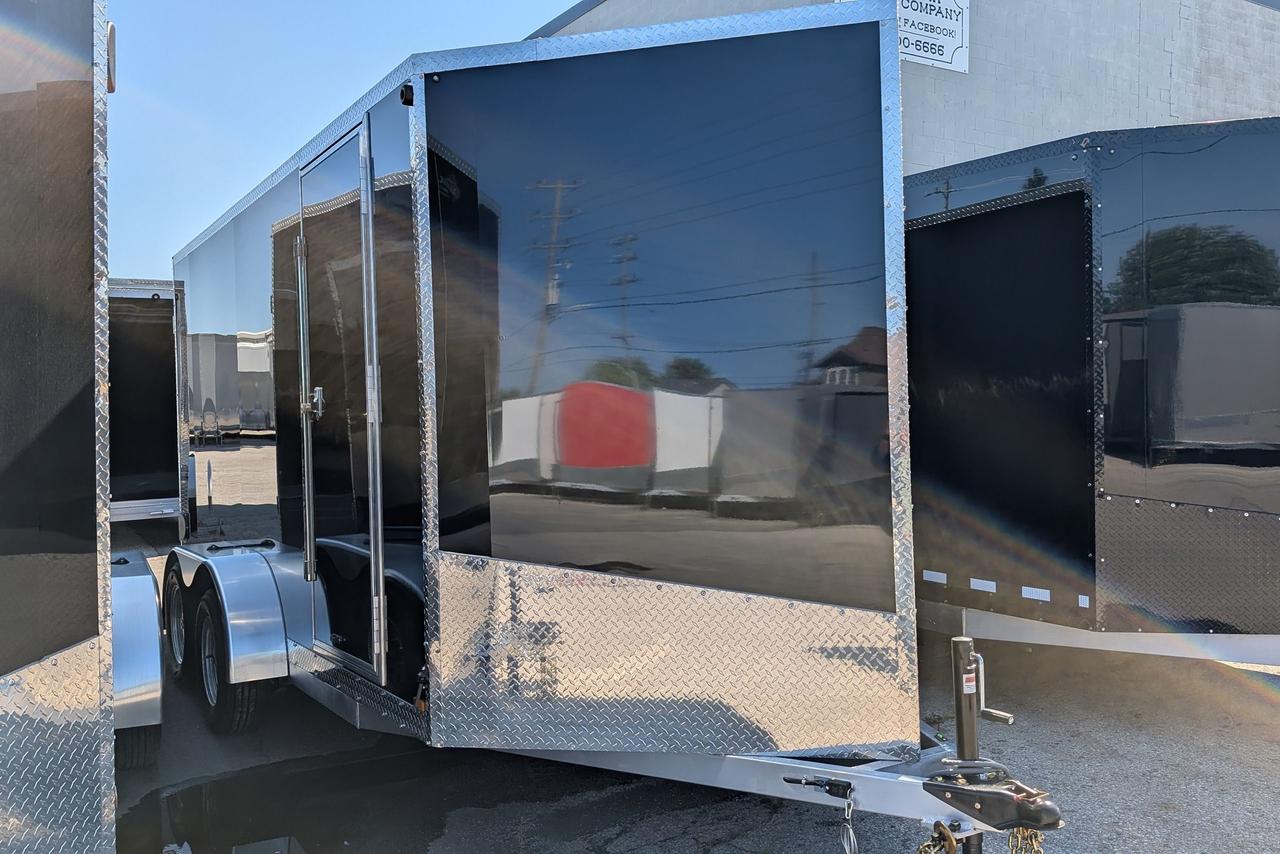 2025 Canadian Trailer Company 7x14 V Nose Cargo Trailer Aluminum Tandem Axle Photo3