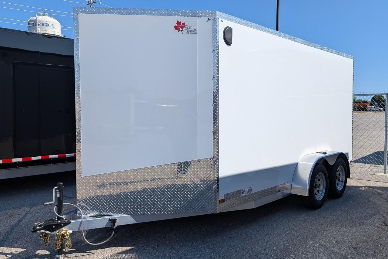 New 2025 Canadian Trailer Company 7x14 V Nose Cargo Trailer Aluminum Tandem Axle for sale in Guelph, ON