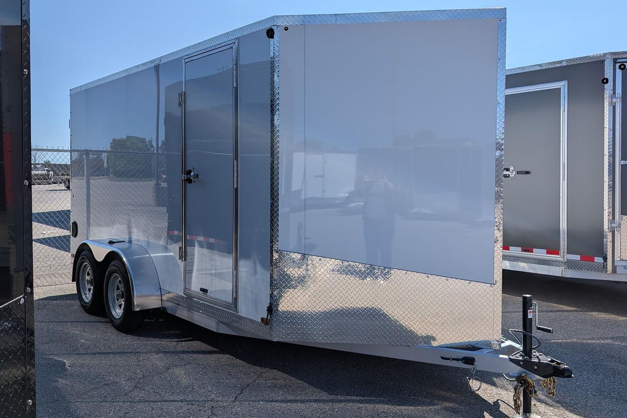 2025 Canadian Trailer Company 7x14 V Nose Cargo Trailer Aluminum Tandem Axle Photo8