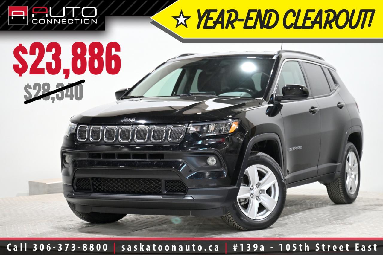 Used 2022 Jeep Compass North - 4x4 - ACCIDENT FREE - SK VEHICLE - CARPLAY - REMOTE START for sale in Saskatoon, SK