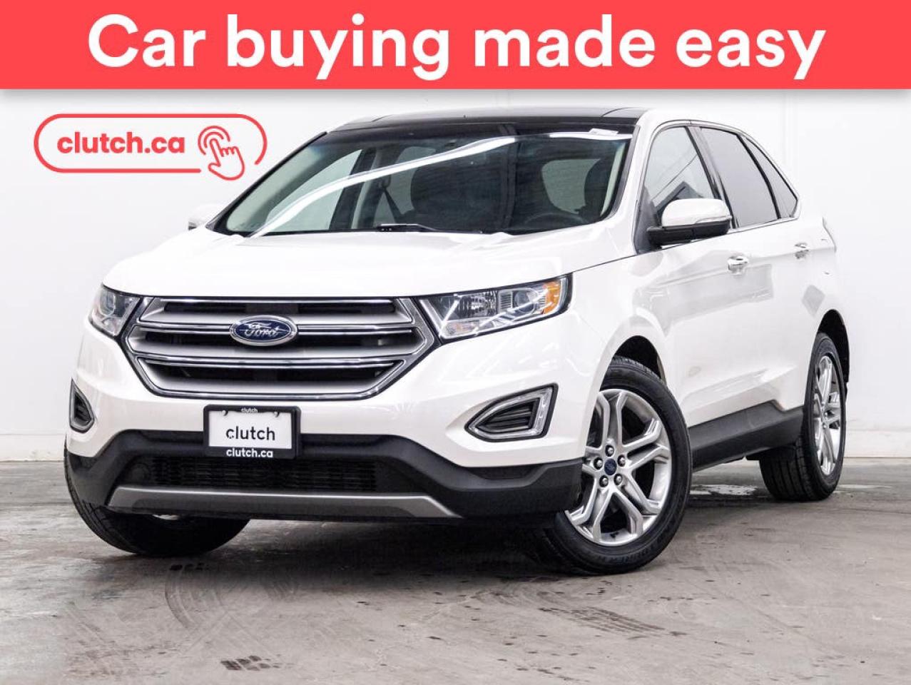 Used 2018 Ford Edge Titanium AWD w/ Apple CarPlay & Android Auto, Panoramic Moonroof, Heated Steering Wheel for sale in Toronto, ON
