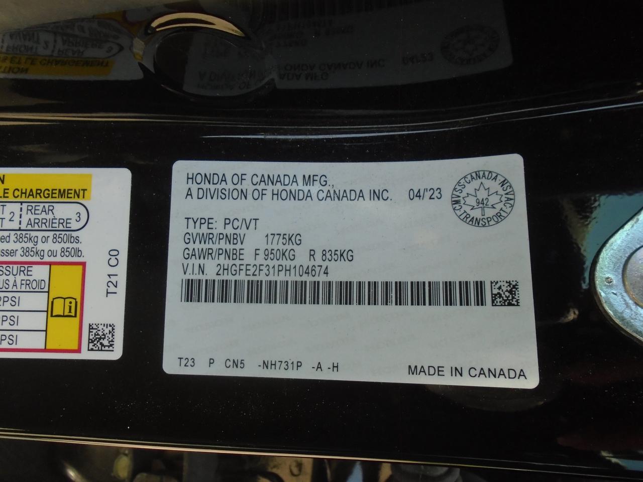 2023 Honda Civic Sedan EX CVT - Photo #40