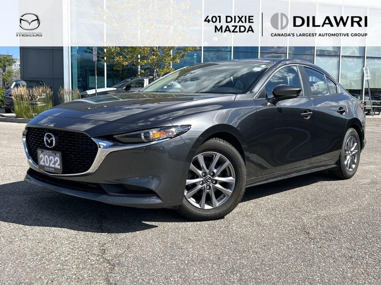 Enjoy the perfect harmony of style, efficiency, and modern technology with this 2022 Mazda3 GX —a sleek, practical sedan (or hatchback) tailored for everyday driving with a dash of sophistication. Powered by Mazdas responsive 2.0L Skyactiv-G 4cylinder engine mated to a smooth 6-speed automatic (or available 6-speed manual), it delivers a balanced blend of spirited performance and excellent fuel economy. The GX trim features high-quality cloth seating, a 7inch Mazda Connect infotainment display with Bluetooth hands-free phone and audio streaming, and a rearview camera for added convenience. Enjoy it all-season with LED headlights, heated front seats, and automatic climate control—optimal for Canadian weather. Additional highlights include advanced safety features such as blind-spot monitoring, rear cross-traffic alert, and Smart City Brake Support, along with sleek 16? alloy wheels and a refined interior complete with a leather-wrapped steering wheel and shift knob. The 2022 Mazda3 GX combines refined design, thoughtful technology, and reliable performance—making it an ideal choice for commuters, young professionals, or anyone seeking an engaging yet practical driving experience.



___________________________________________________________________________________________________________

Experience worry-free car ownership when you purchase a Dilawri Certified Pre-Owned Vehicle from 401 Dixie Mazda, you will be entitled to exclusive benefits such as...

105 point safety and quality inspection.

Inspected and serviced by factory-trained technicians.

3 days or 300km exchange policy **

Powertrain Warranty 90 days or 3000km**

Complimentary roadside assistance for 1 year up to 50kms 

___________________________________________________________________________________________________________

401 Dixie Mazda has been proudly serving in Mississauga, Brampton, Oakville, Milton, Burlington, Hamilton, Guelph, Kitchener, Waterloo, Newmarket, Aurora, Barrie, Scarborough, Markham, Richmond hill, Toronto, Ajax, Pickering, Oshawa and Windsor through the Dilawri Group. No hidden costs or fees.

___________________________________________________________________________________________________________

Privately owned and operated by the Dilawri family since 1985, Dilawri continues to build on a history of excellence as Canadas largest automotive group. The companys network represents 37 of the worlds most beloved automotive brands at 80 franchised dealerships in Canada and the US. Dilawri is a 2023 winner of the Canadas Best Managed Companies program, which recognizes excellence in private Canadian-owned companies.


Dilawri is proud to offer exceptional products and services, delivered by our more than 3,500 employees. We are committed to leadership in business as well as in the communities we serve. Since 2002, the Dilawri Foundation has contributed millions of dollars to a wide range of charitable causes.


While we make every effort to provide you with two keys for all our pre-owned vehicles. However, unless otherwise specified in your purchase agreement.


Price online reflects a $1000 Finance Credit applied. Cash Price will differ.