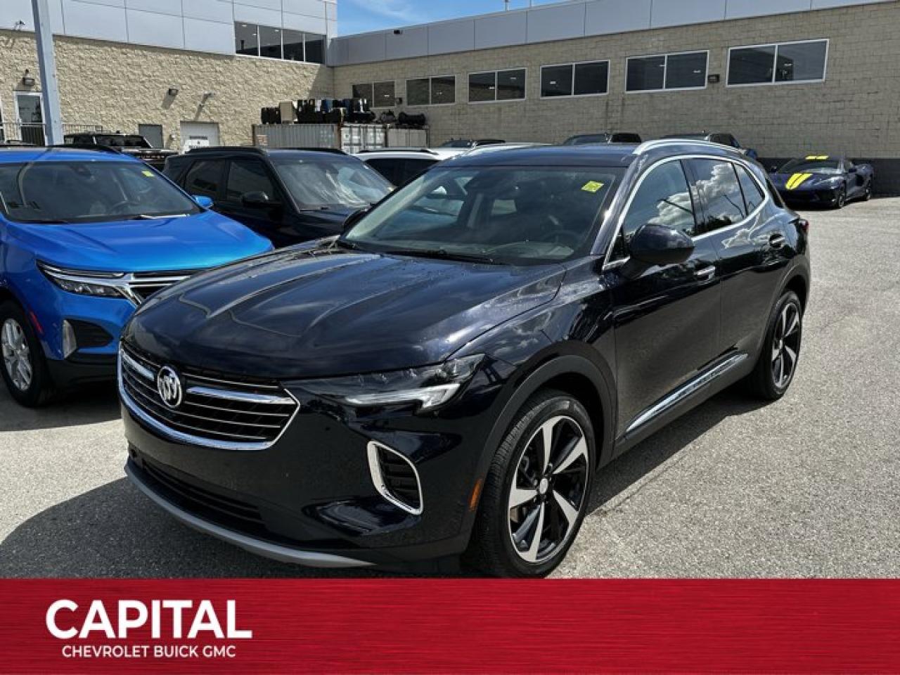 Recent Arrival!Ask for the Internet Department for more information or book your test drive today! Call 403-256-4960 for fast answers at your fingertips! Disclaimer: All prices are plus taxes. See dealer for details. AMVIC Licensed Dealer # B2020028.2021 Envision 9-Speed Automatic AWD Bose Premium 9-Speaker Audio System, Front & Rear Park Assist, HD Radio, HD Surround Vision, Head-Up Display, Heated front seats, Heated rear seats, Heated steering wheel, Memory Card Receptacle, Power Liftgate, Power Panoramic Tilt-Sliding Moonroof, Radio: Buick Infotainment System AM/FM w/Nav, SiriusXM, Technology Package I, Universal Home Remote, USB Charging-Only Ports, USB Ports, Wheels: 20 Aluminum w/Dark Finish, Wireless Apple CarPlay/Wireless Android Auto.