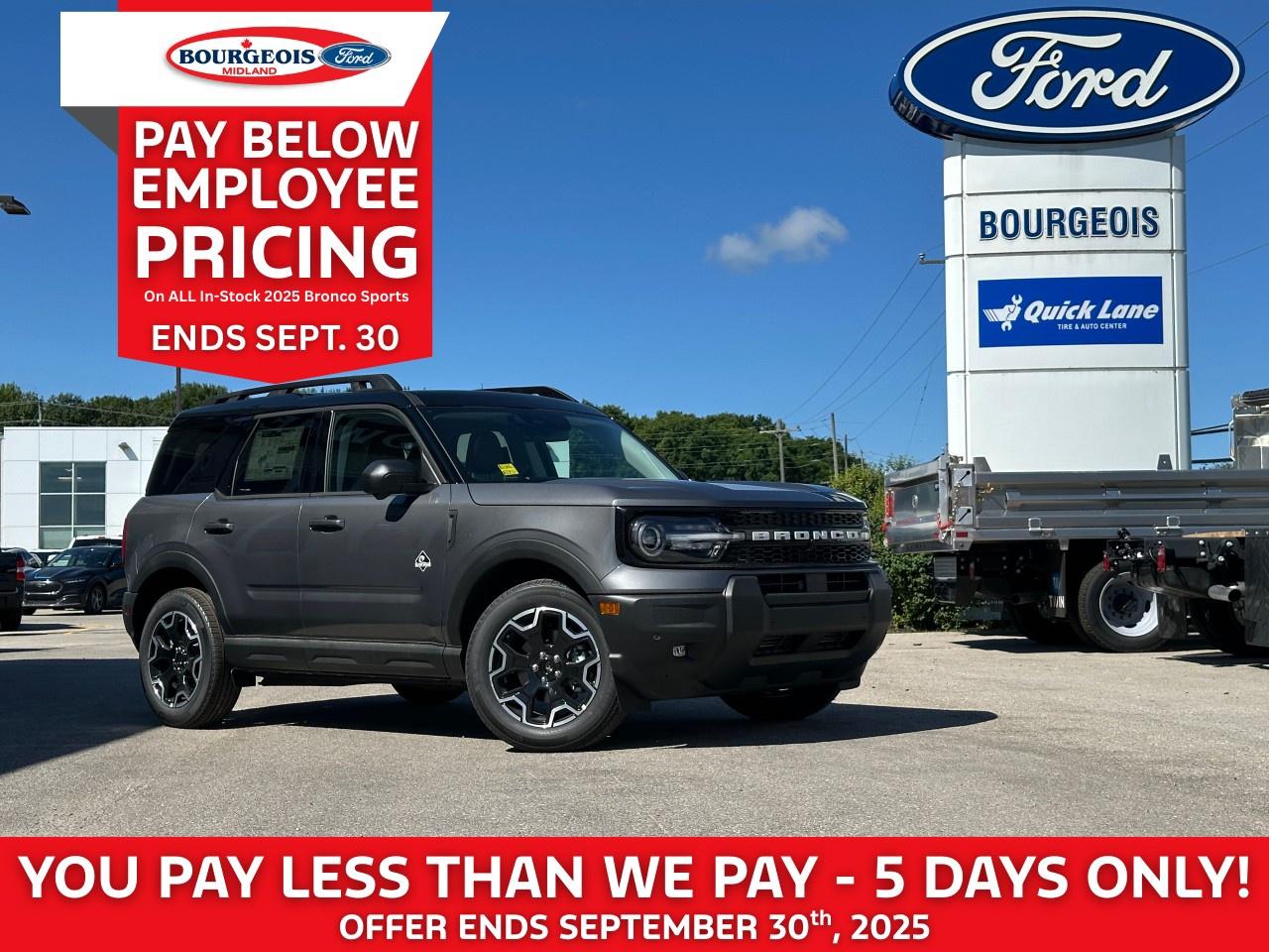 New 2025 Ford Bronco Sport Outer Banks 4X4 for sale in Midland, ON