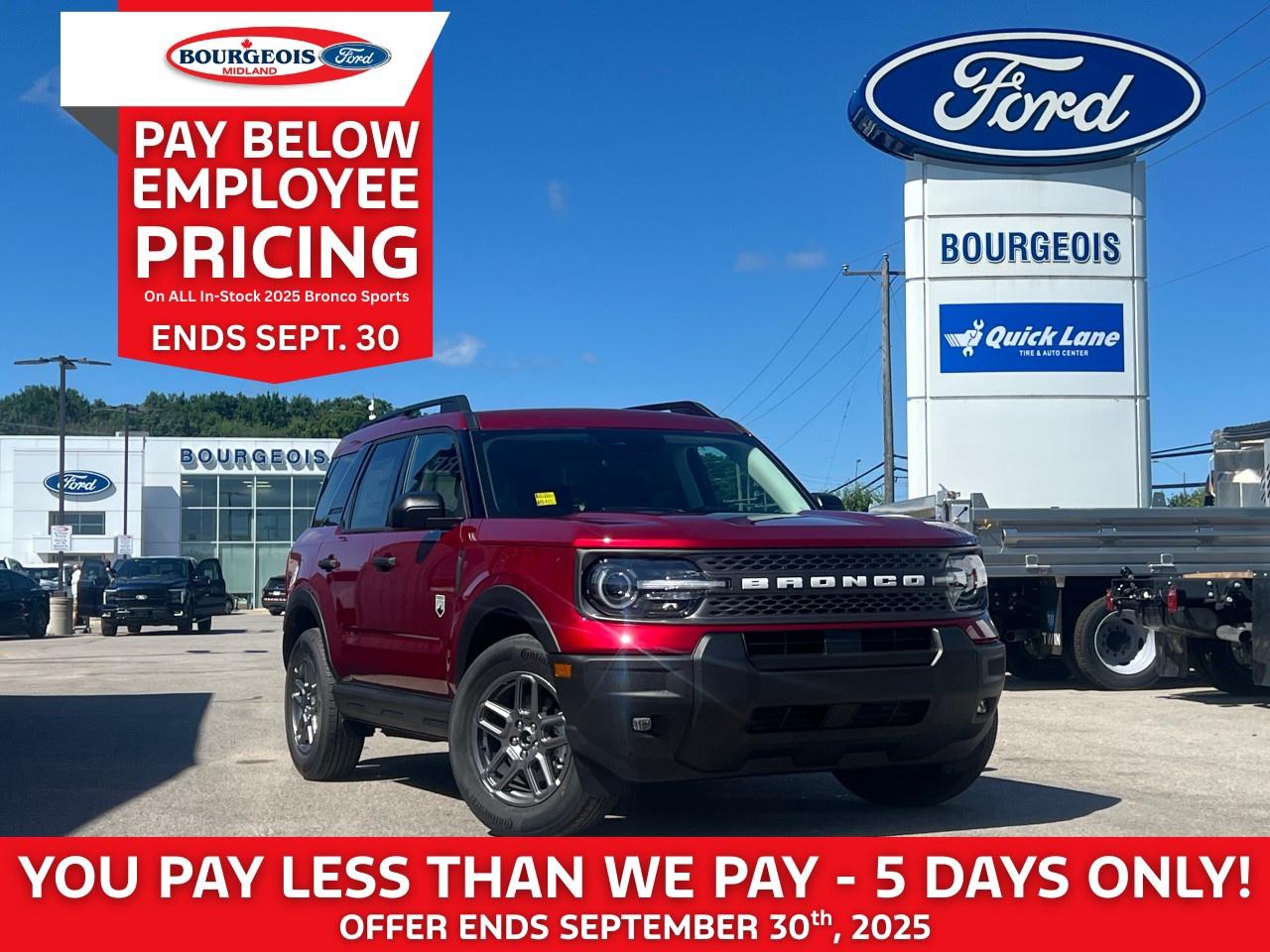 New 2025 Ford Bronco Sport Big Bend 4x4 for sale in Midland, ON