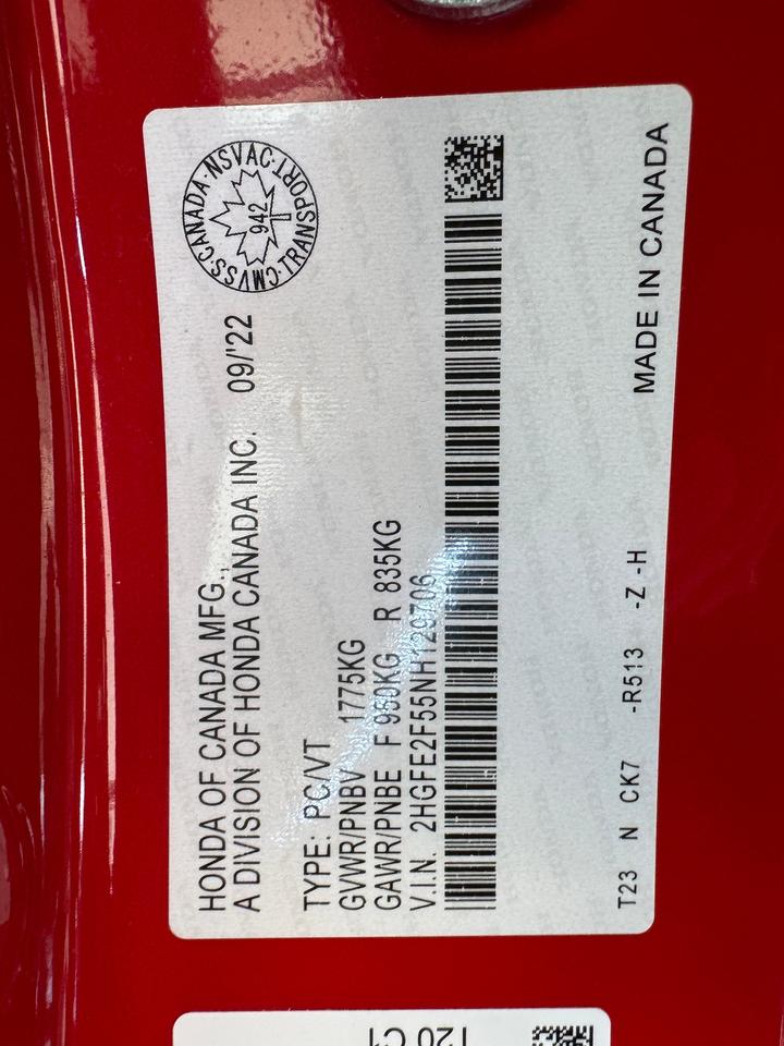 2022 Honda Civic SPORT+Roof+ONE OWNER+CLEAN CARFAX+ACCIDENT FREE Photo