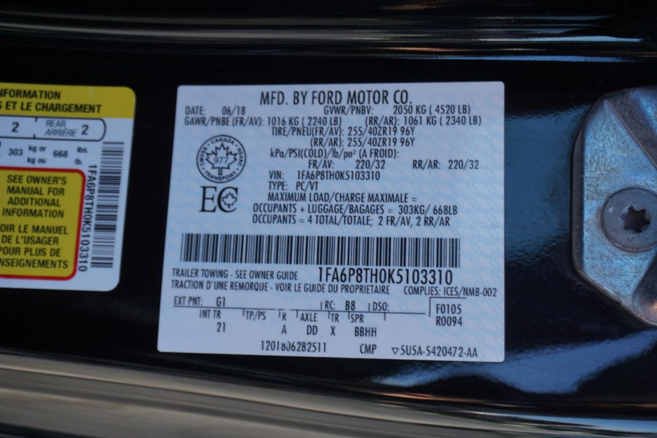 2019 Ford Mustang FASTBACK ECO 6Speed/Shift CERTIFIED *ACCIDENT FEE* CAMERA BLUETOOTH CRUISE ALLOYS - Photo #31