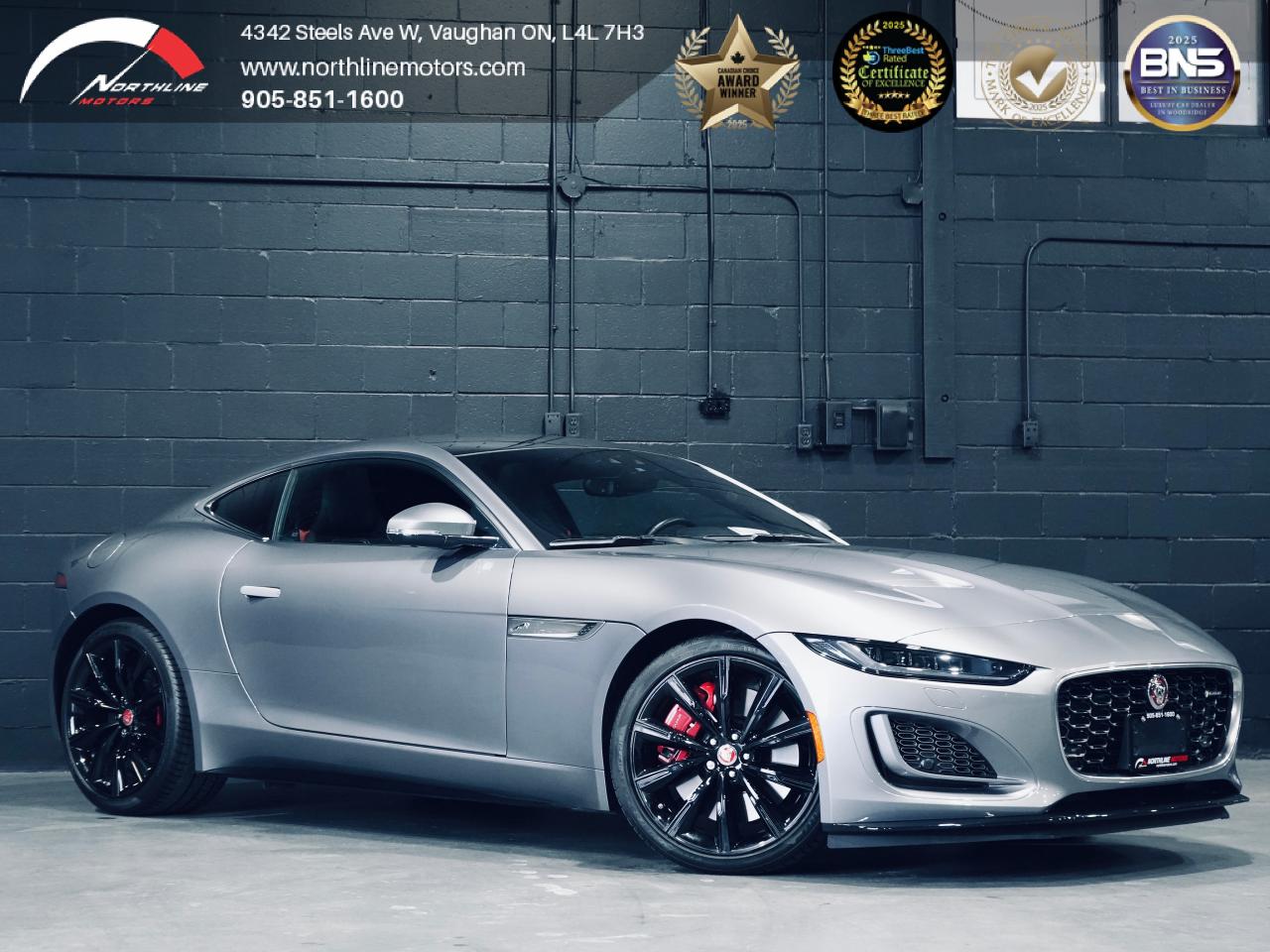 Used 2023 Jaguar F-Type R-Dynamic Coupe/ROOF/NAV/CAM/MERIDIAN/CLEAN CARFAX for sale in Vaughan, ON