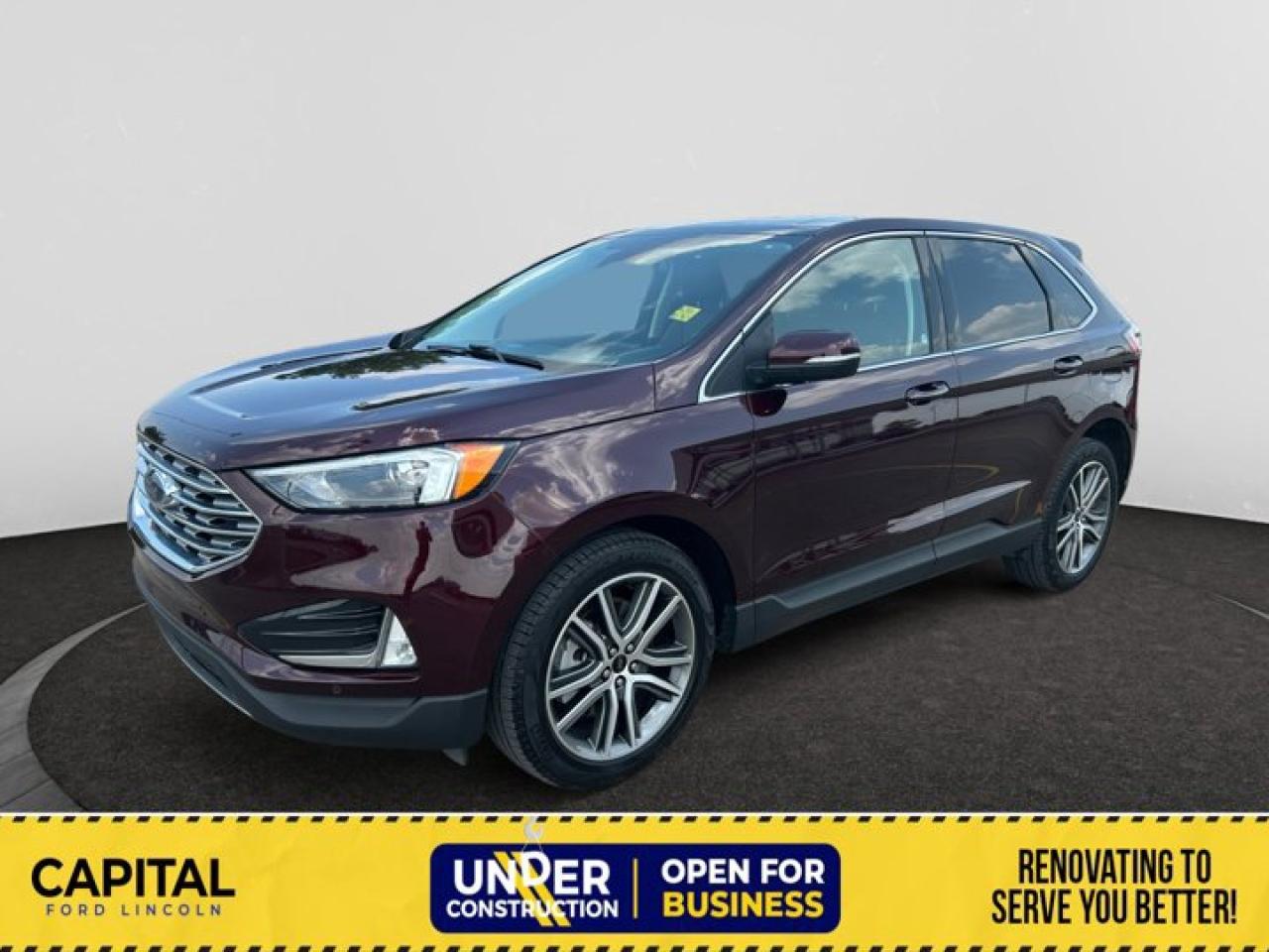 Looking for something that catches the eye? This BURGUNDY Ford Edge features a AWD Intercooled Turbo Premium Unleaded I-4 2.0 L/122 engine. The design is cool and stylish from the Edges bold front grille to its smooth lines and aerodynamic shape. The interior is spacious with seating for five and rear folding seats. Available SYNC technology with MyFord Touch allows this vehicle to understand 10,000 voice commands as well as control your media, phone, navigation and vehicles climate. Equipped with dual exhaust, keyless entry, tinted windows, six standard airbags and the Safety Canopy System with side-curtain airbags. With use of independent suspension, this SUV offers excellent driving manners, whether on country roads, rough city streets or highways. Contact us today to schedule a test drive!Check out this vehicles pictures, features, options and specs, and let us know if you have any questions. Helping find the perfect vehicle FOR YOU is our only priority.P.S...Sometimes texting is easier. Text (or call) 306-994-3121 for fast answers at your fingertips!Dealer License #307287