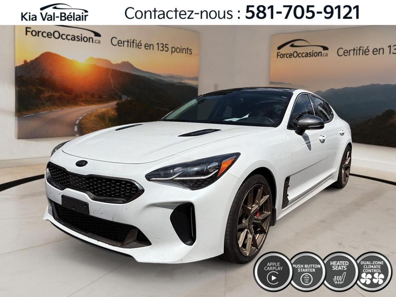 Used 2019 Kia Stinger GT AWD *V6 *TWIN-TURBO *365HP *TOIT *CUIR *CARPLAY for sale in Québec, QC