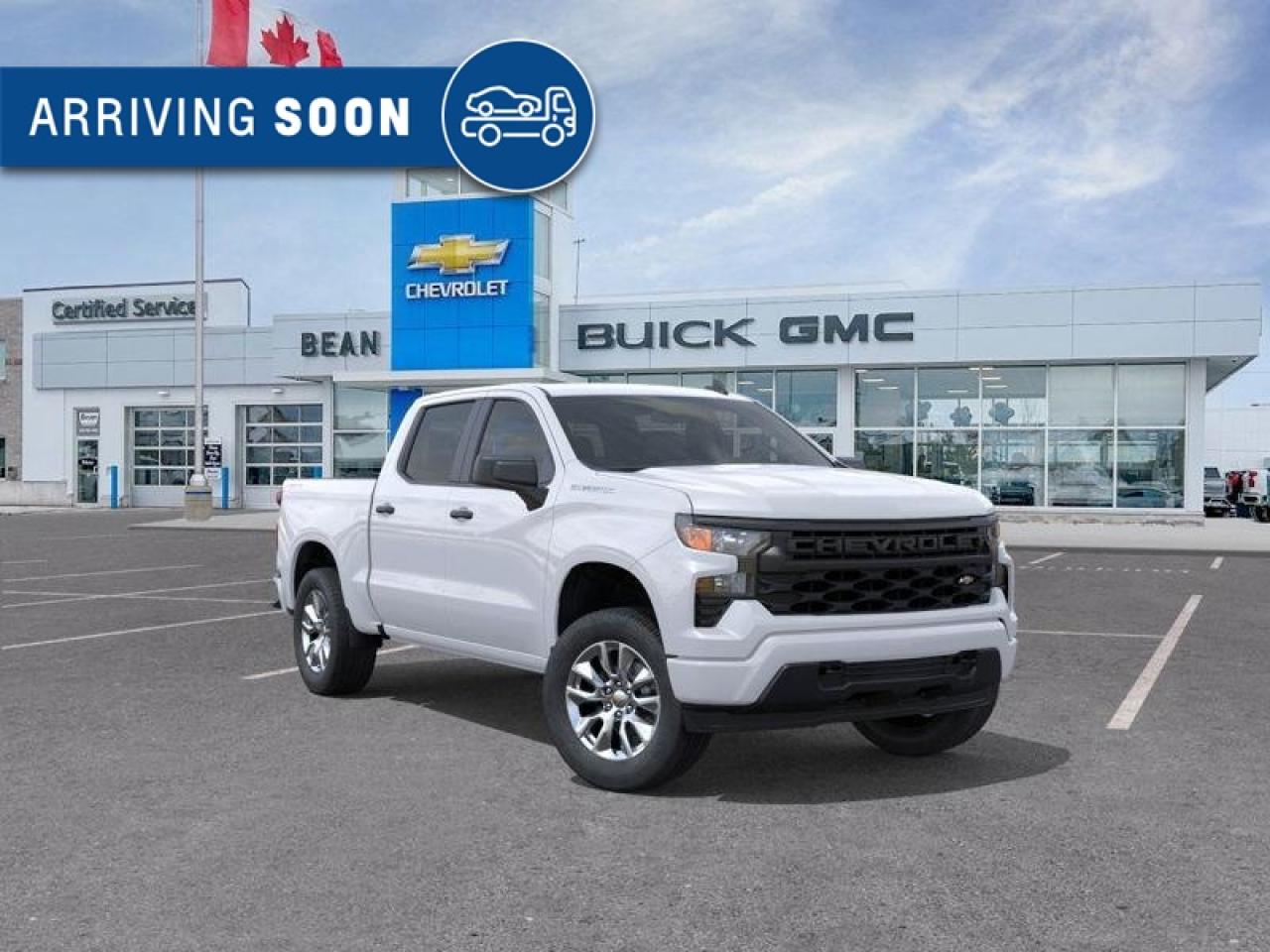 New 2025 Chevrolet Silverado 1500 Custom 2.7L 4 CYL WITH REMOTE START/ENTRY, CRUISE CONTROL, HD REAR VISION CAMERA, WIRELESS APPLE CARPLAY AND ANDROID AUTO for sale in Carleton Place, ON