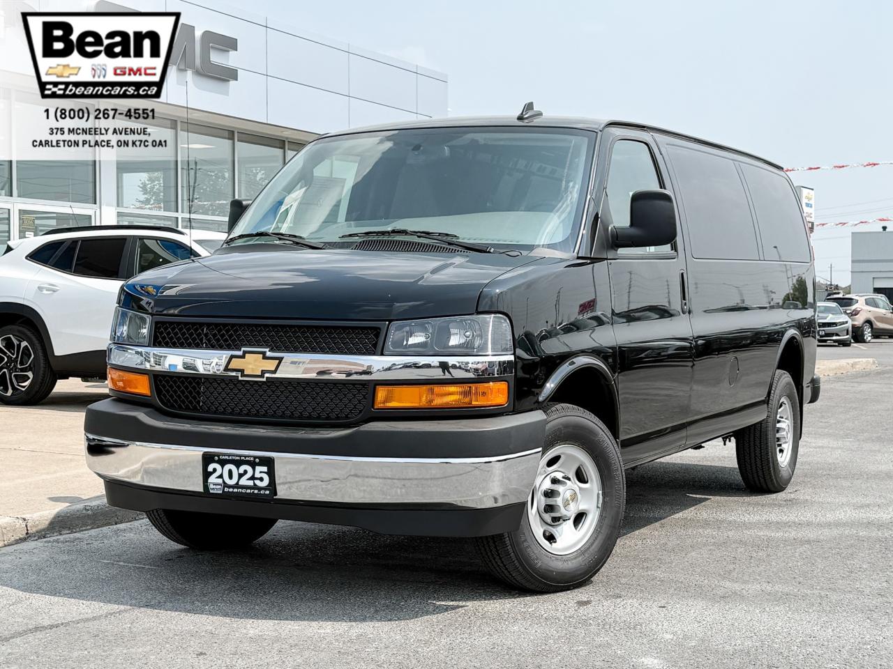New 2025 Chevrolet Express 2500 Work Van 4.3L V6, REMOTE START/ENTRY, POWER DRIVER SEAT, AIR CONDITIONING, CRUISE CONTROL, MP3 PLAYER, BLUETOOTH, REAR VISION CAMERA for sale in Carleton Place, ON