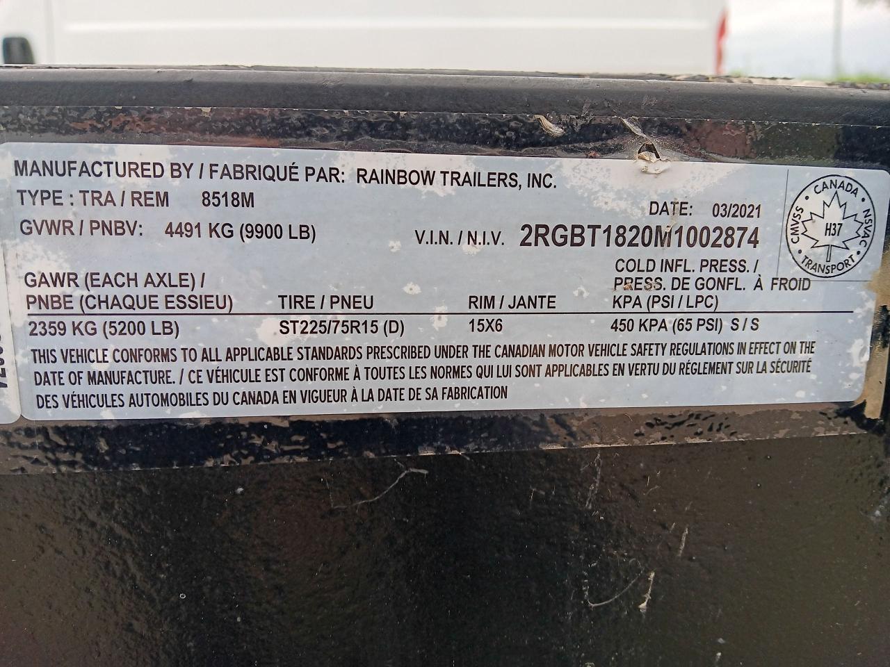 2021 Rainbow Trailer 16 ft deck with jack and 2 foot 5 inch beaver tail - Photo #6